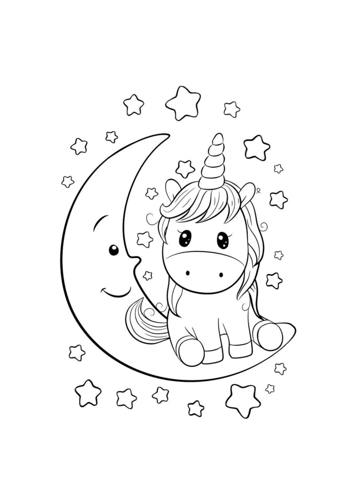 Desenho para Colorir Unicórnio