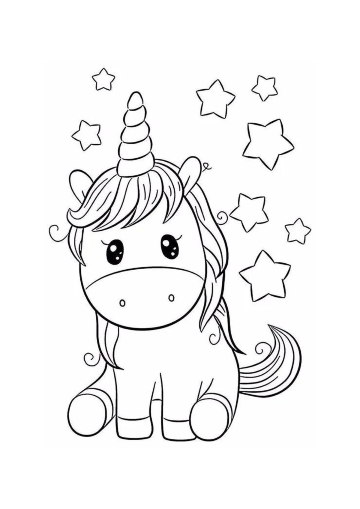 Desenho para Colorir Unicórnio