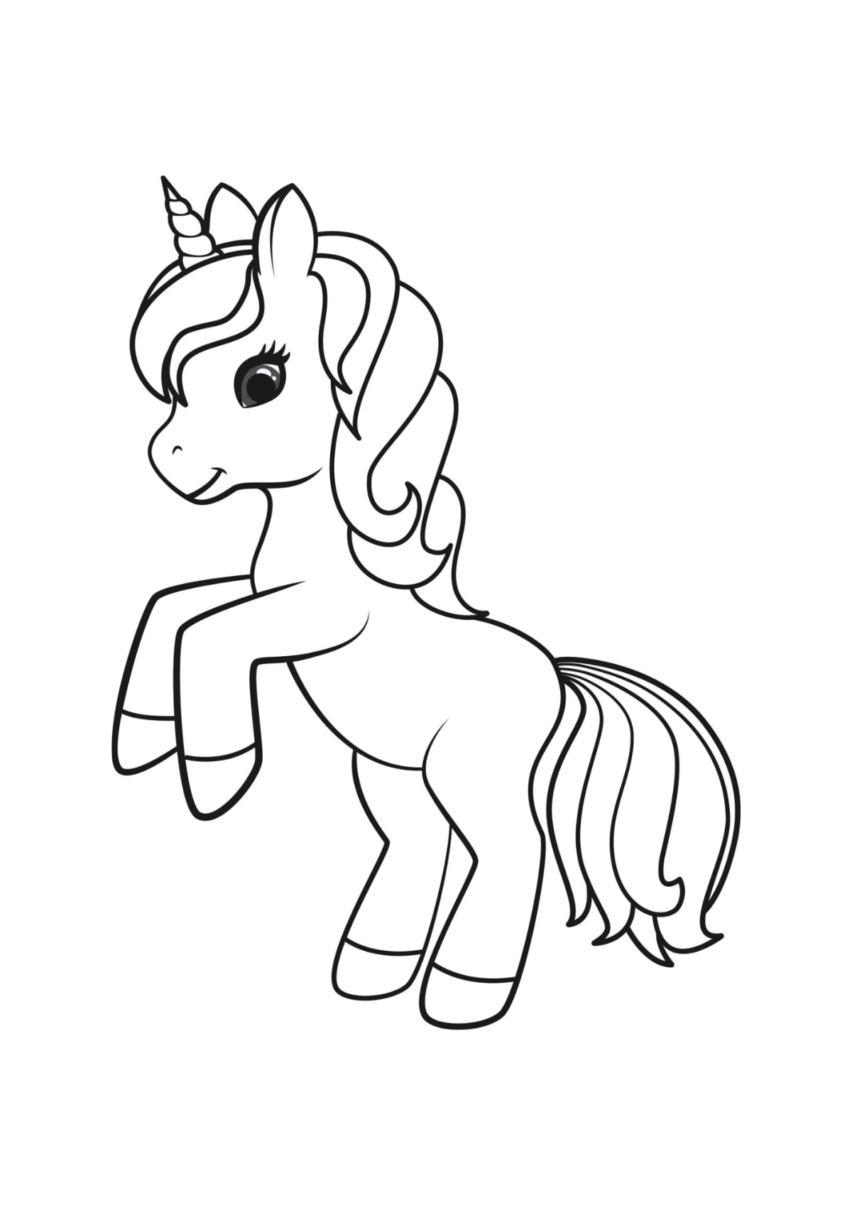 Desenho para Colorir Unicórnio