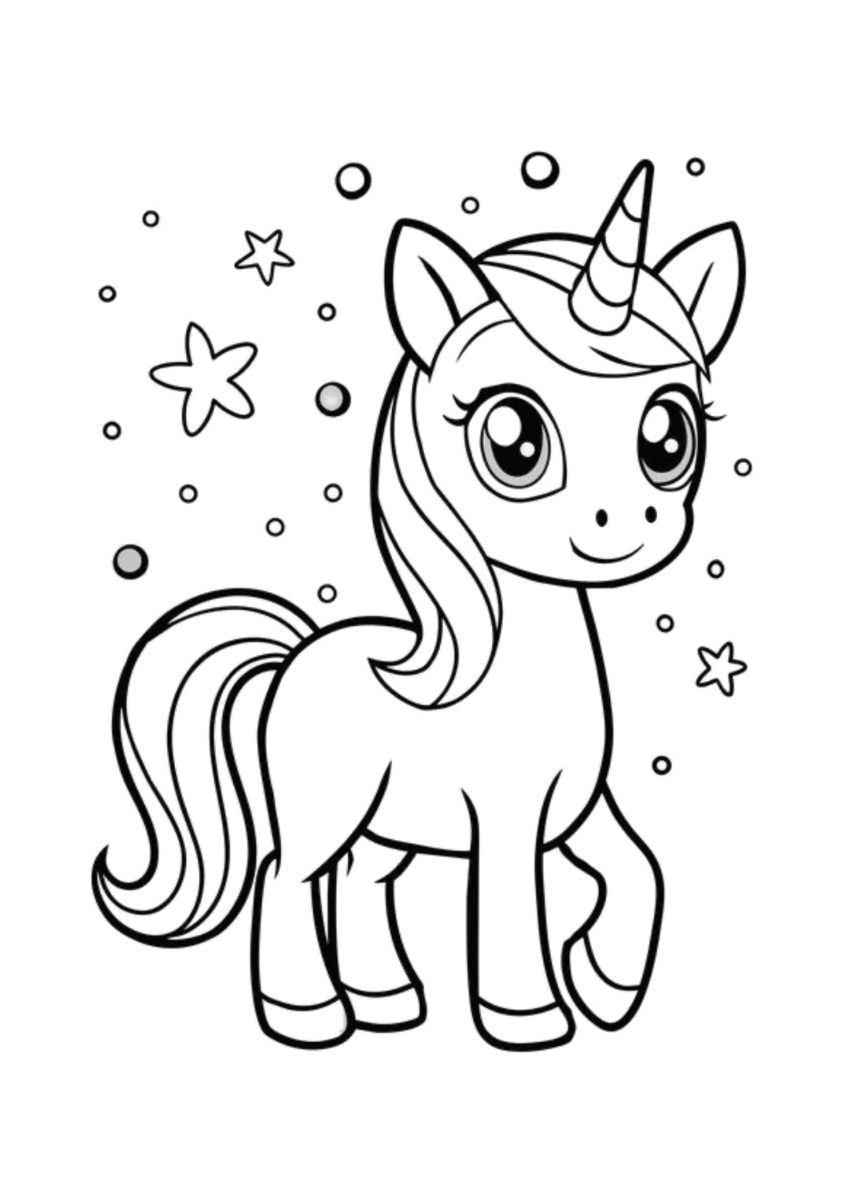 Desenho para Colorir Unicórnio