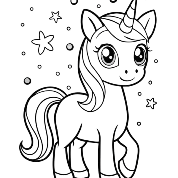 Desenho para Colorir Unicórnio