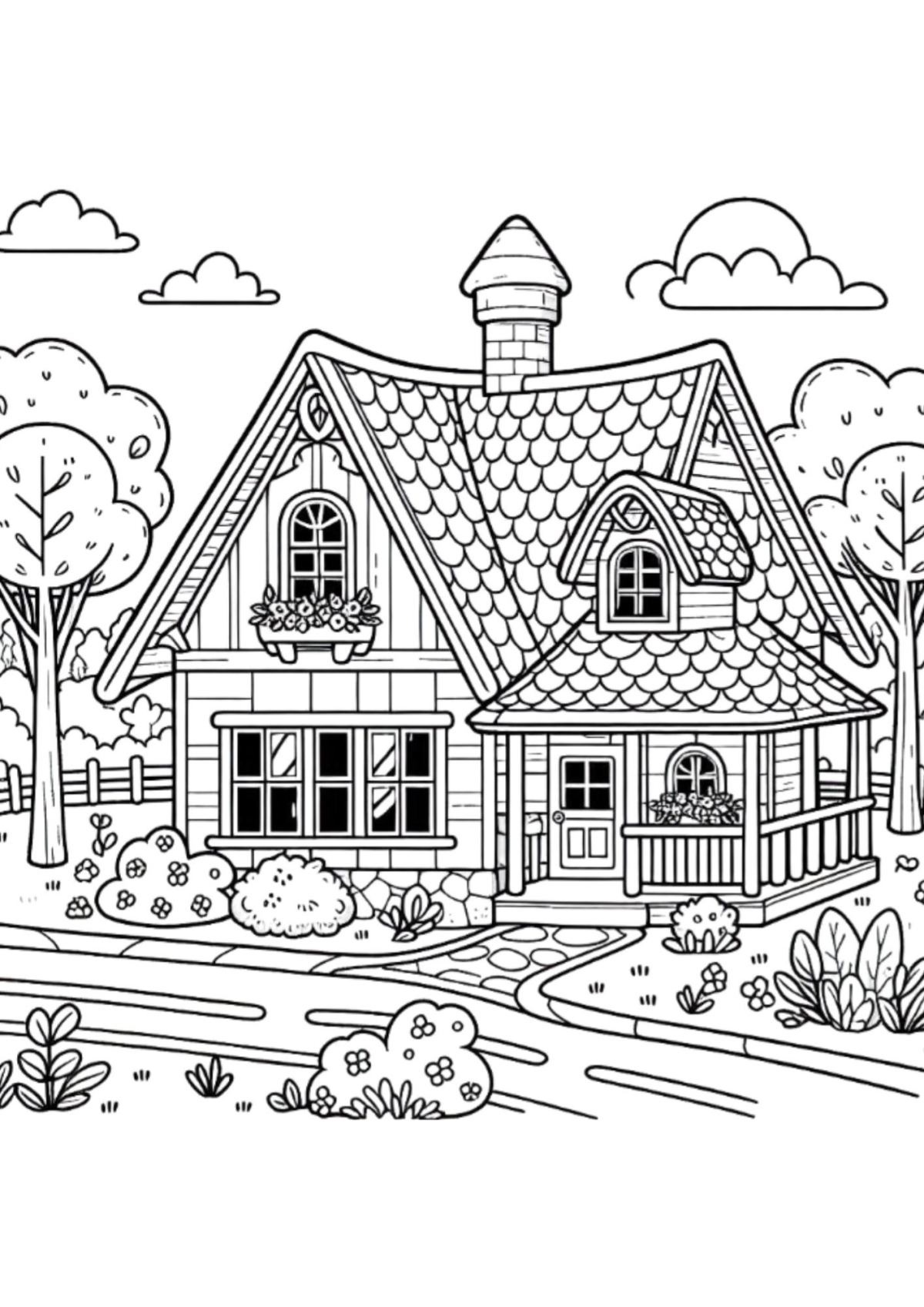 Desenhos para Colorir Casa