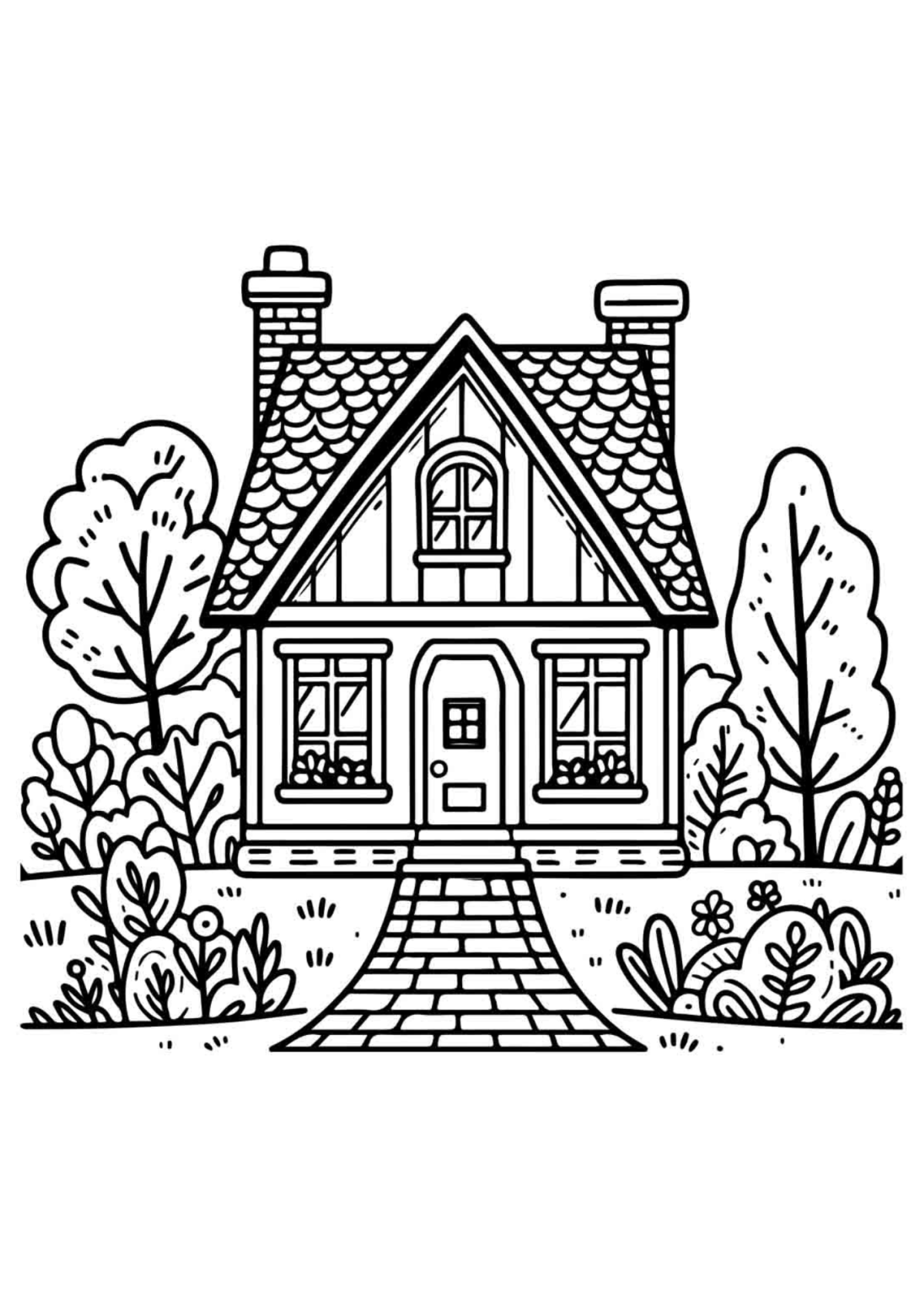 Desenhos para Colorir Casa