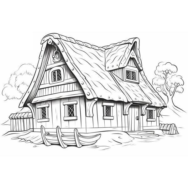 Desenhos para Colorir Casa