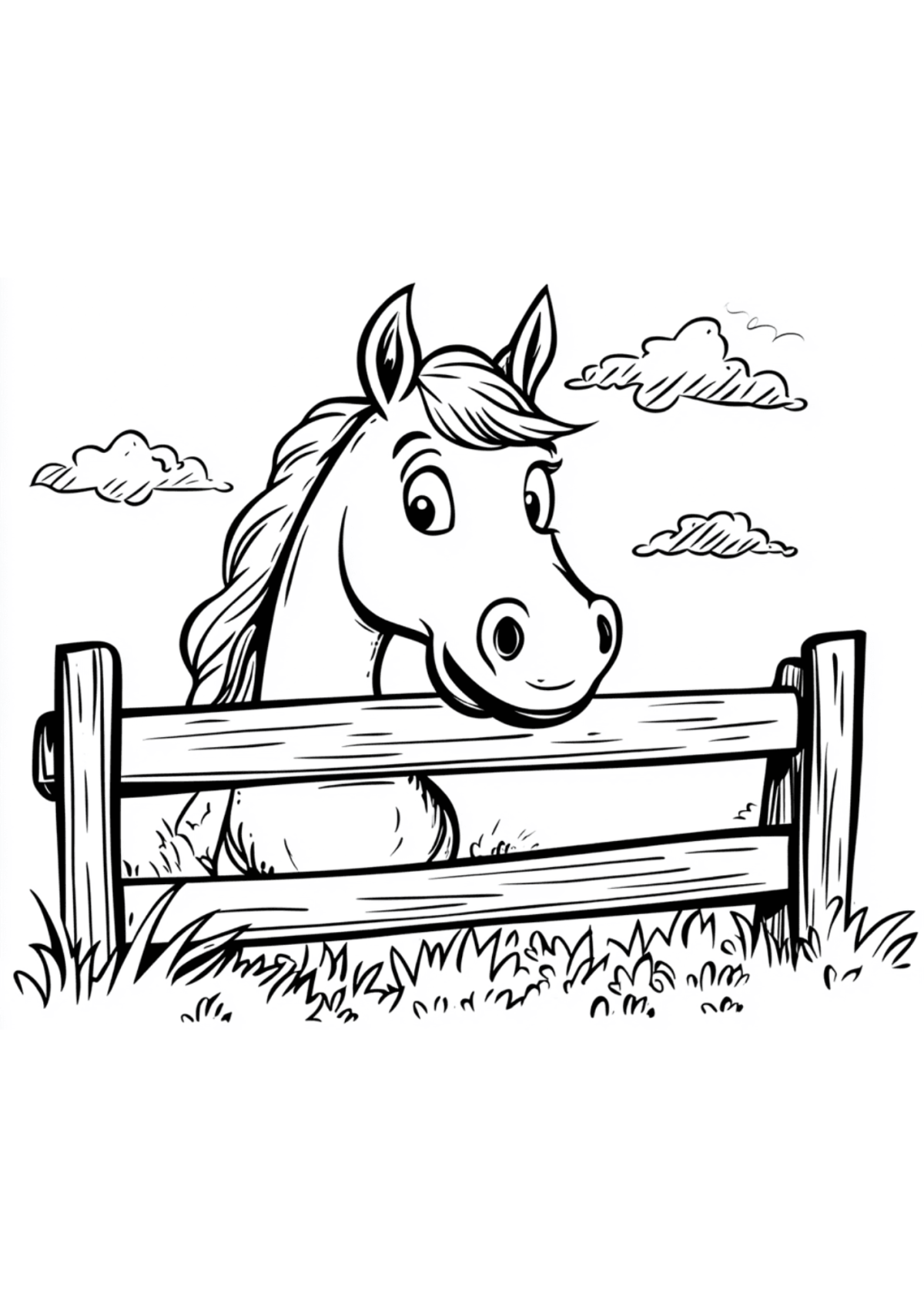 Desenhos para Colorir Cavalo