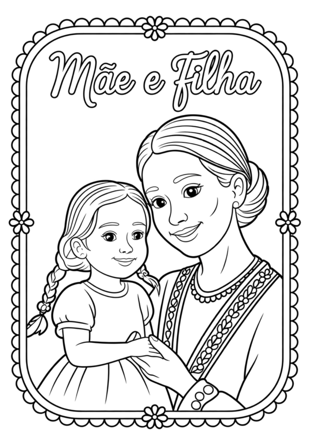 Desenhos para Colorir Dia das Mães