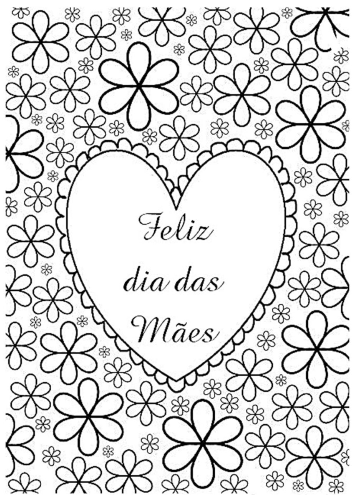 Desenhos para Colorir Dia das Mães