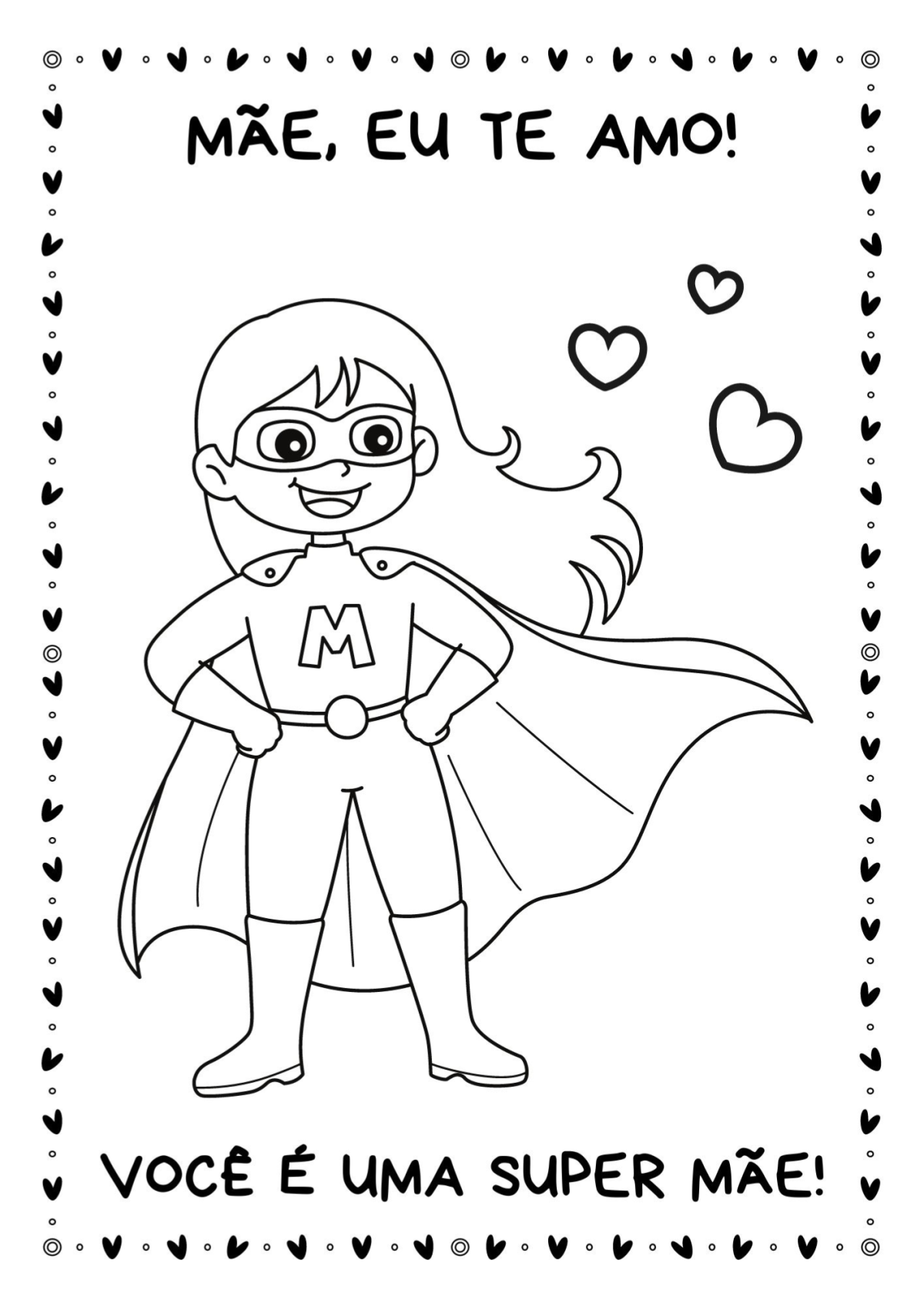 Desenhos para Colorir Dia das Mães