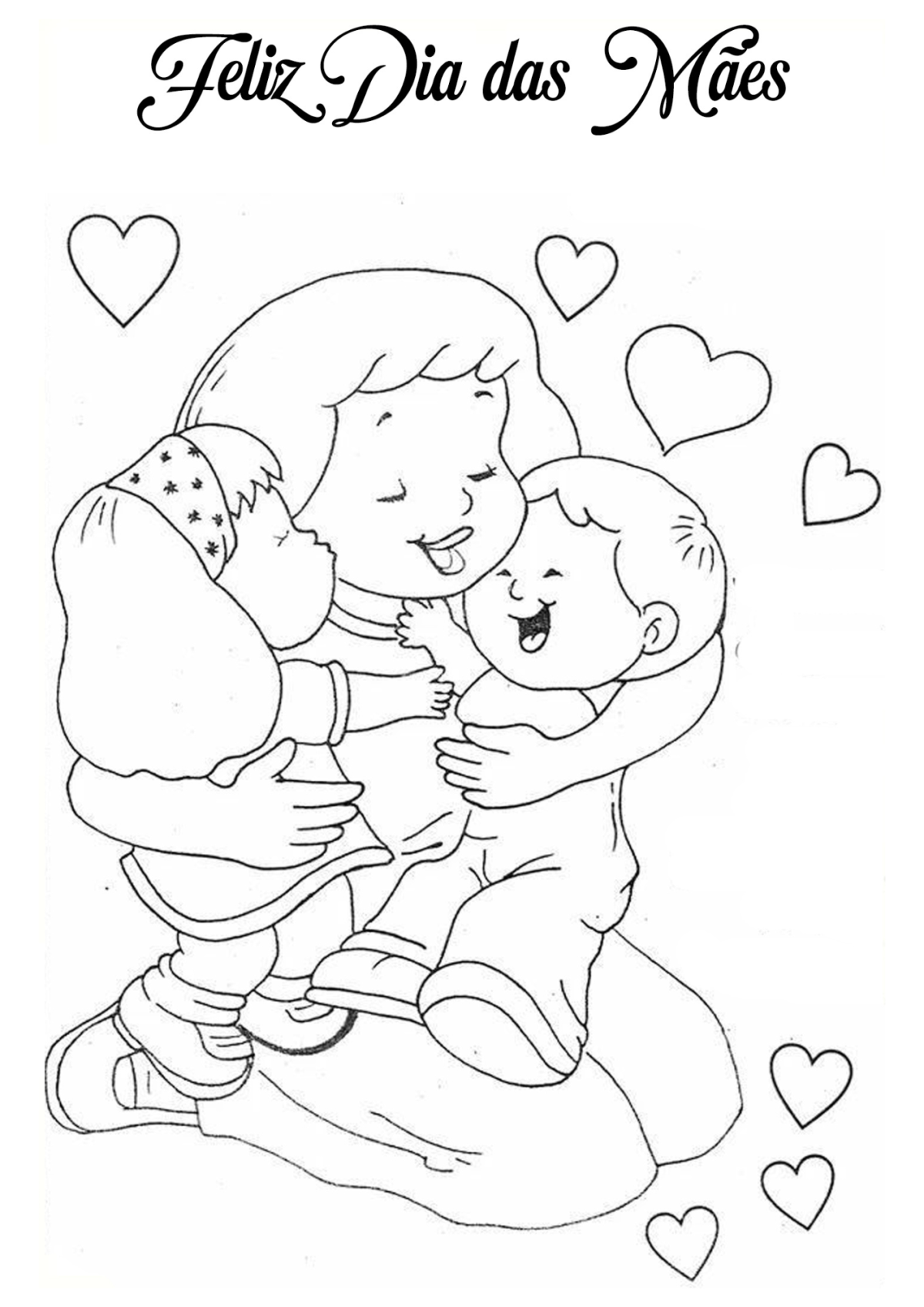 Desenhos para Colorir Dia das Mães