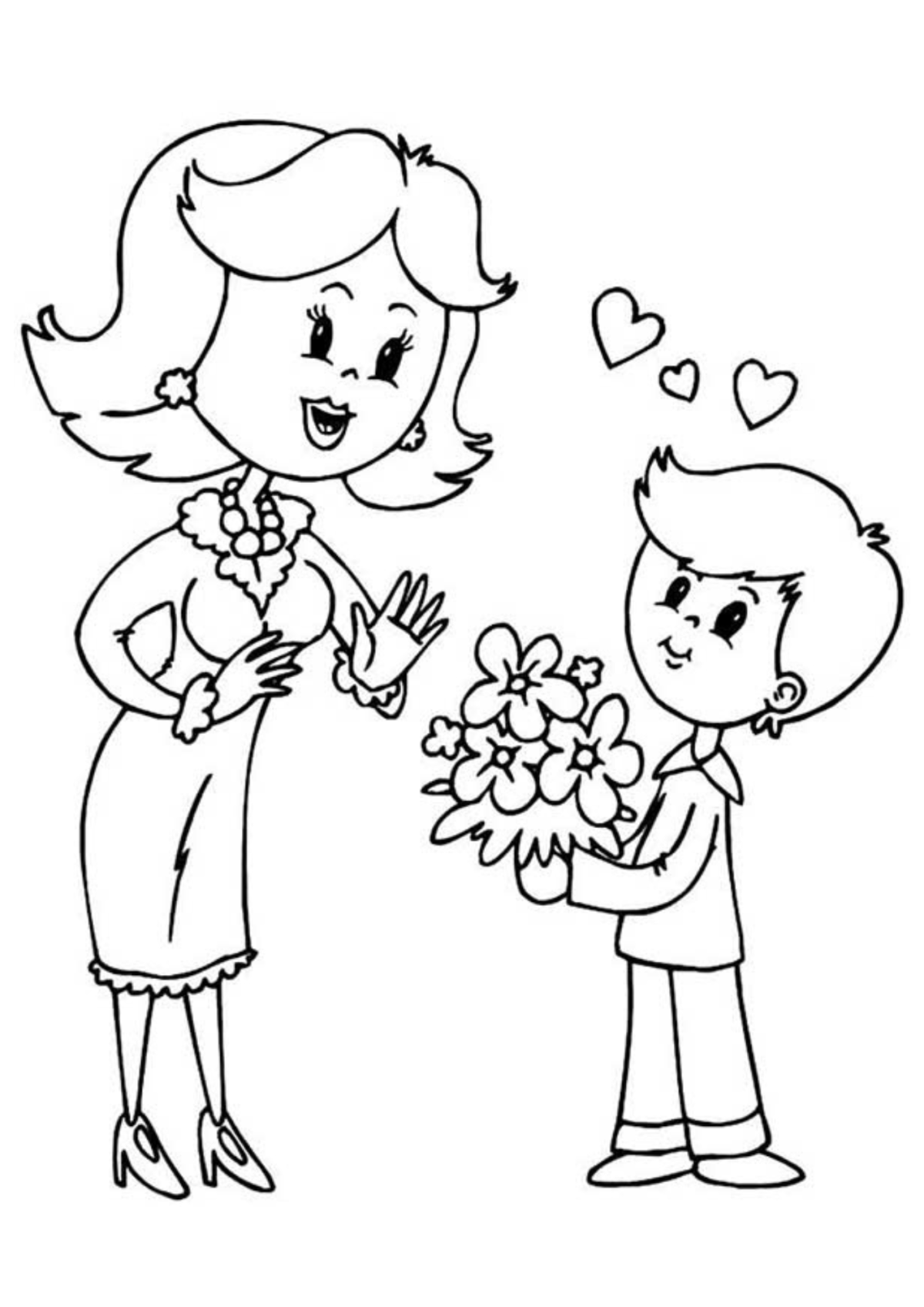 Desenhos para Colorir Dia das Mães