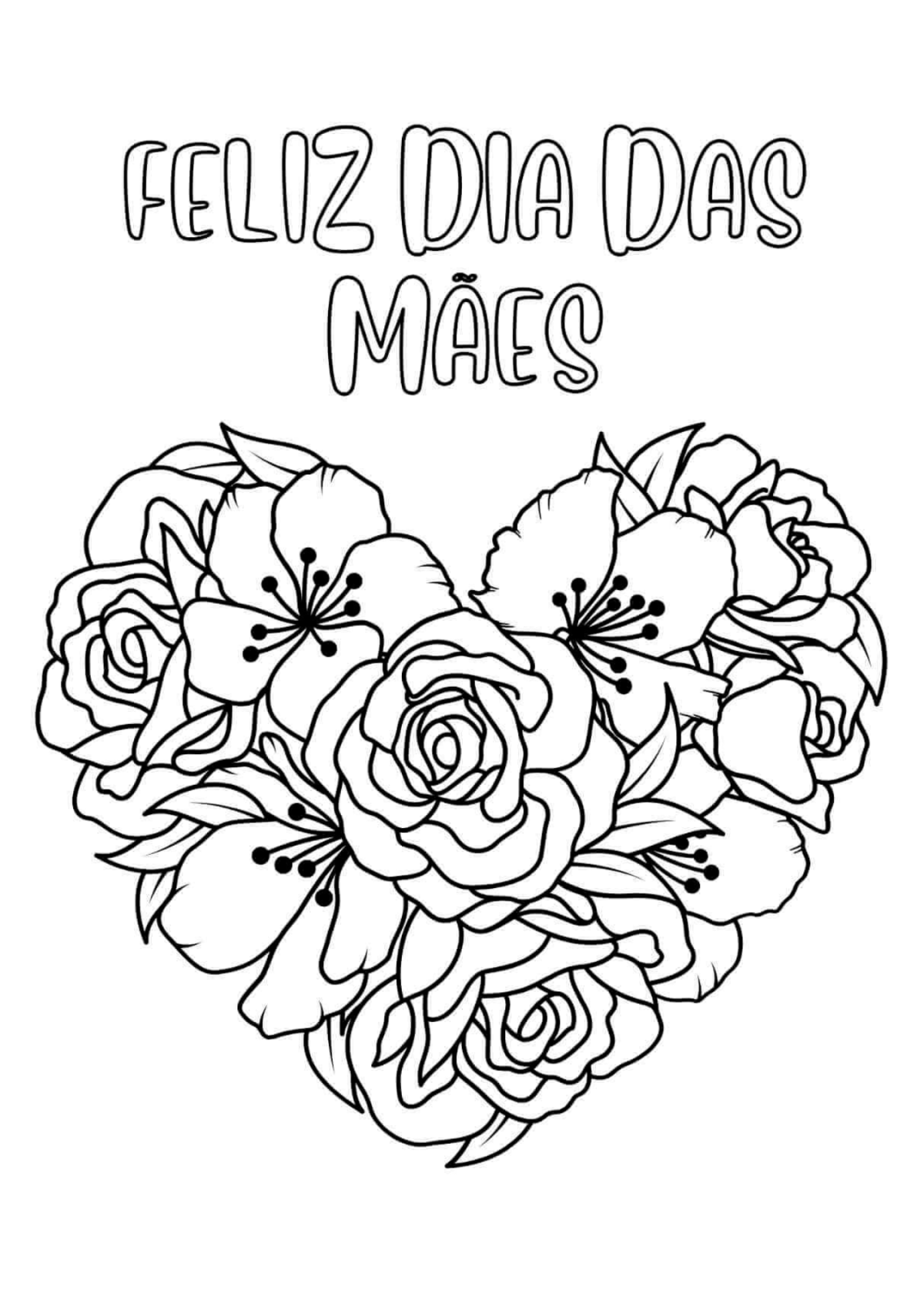 Desenhos para Colorir Dia das Mães