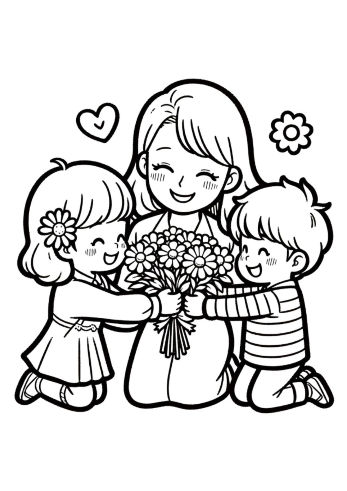 Desenhos para Colorir Dia das Mães