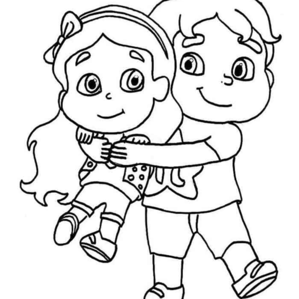Desenhos para Colorir Maria Clara e JP
