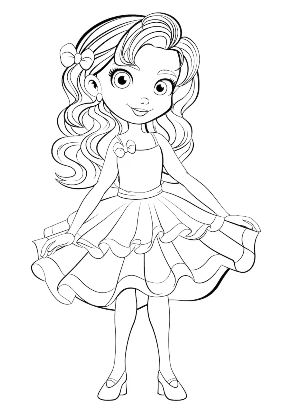 Desenhos para Colorir Menina