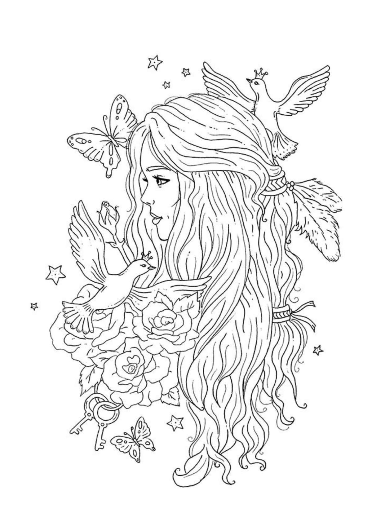 Desenhos para Colorir Menina