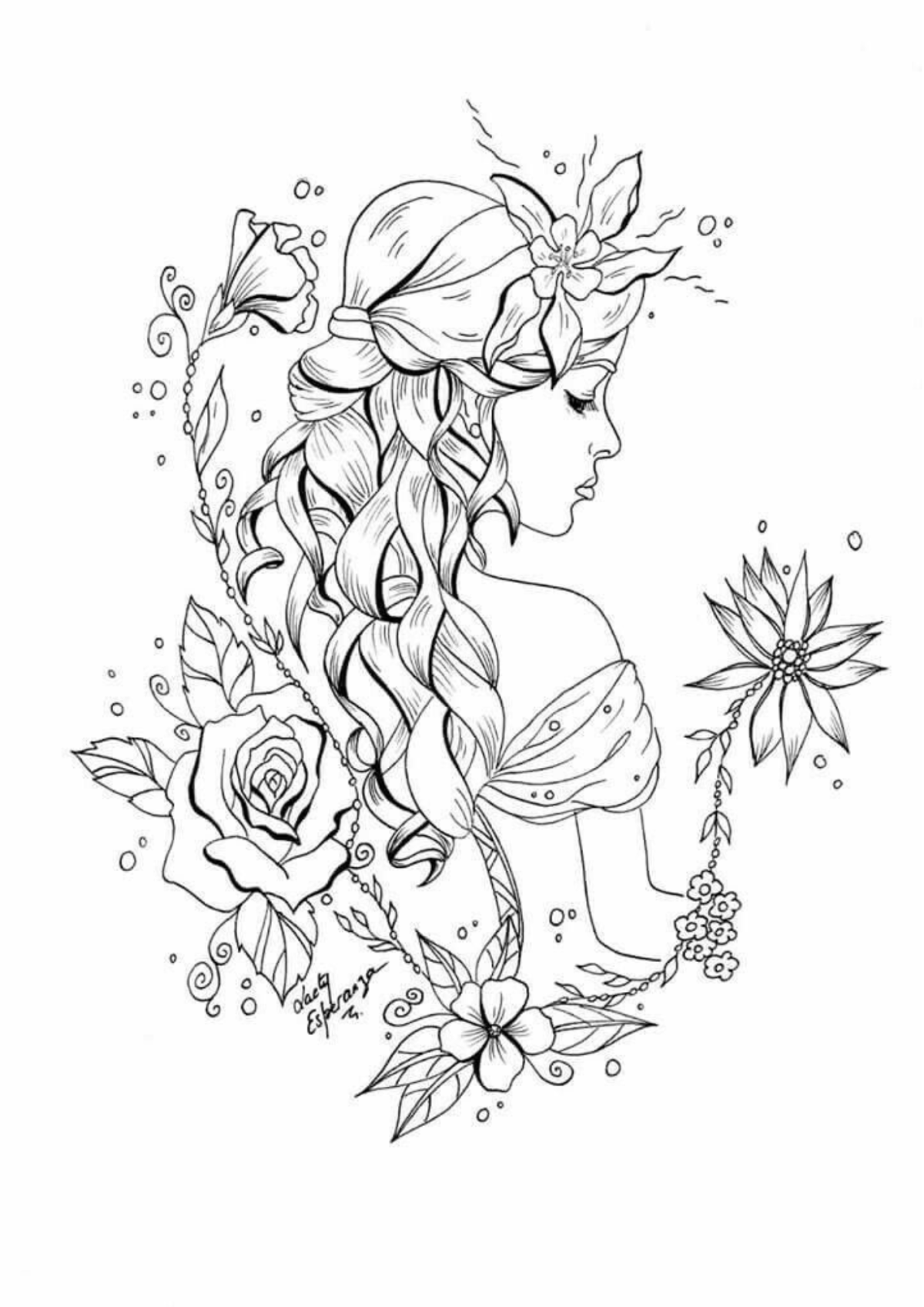 Desenhos para Colorir Menina