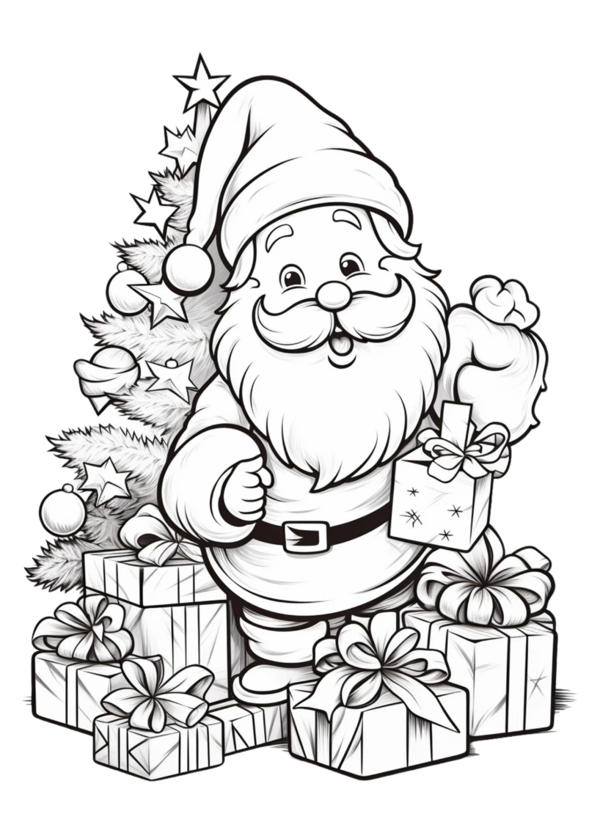 Desenhos para Colorir Papai Noel