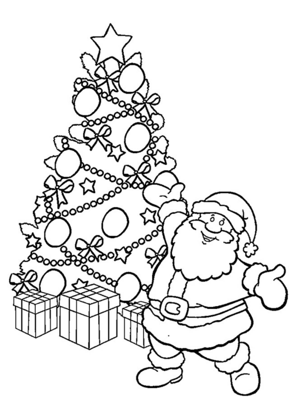 Desenhos para Colorir Papai Noel