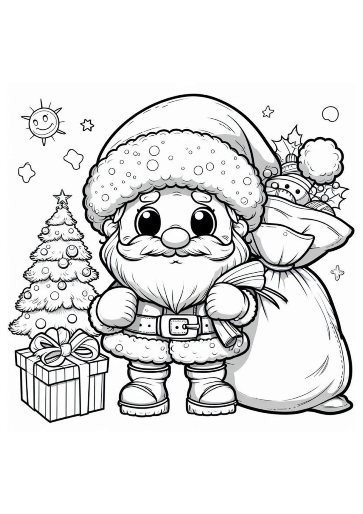 Desenhos para Colorir Papai Noel