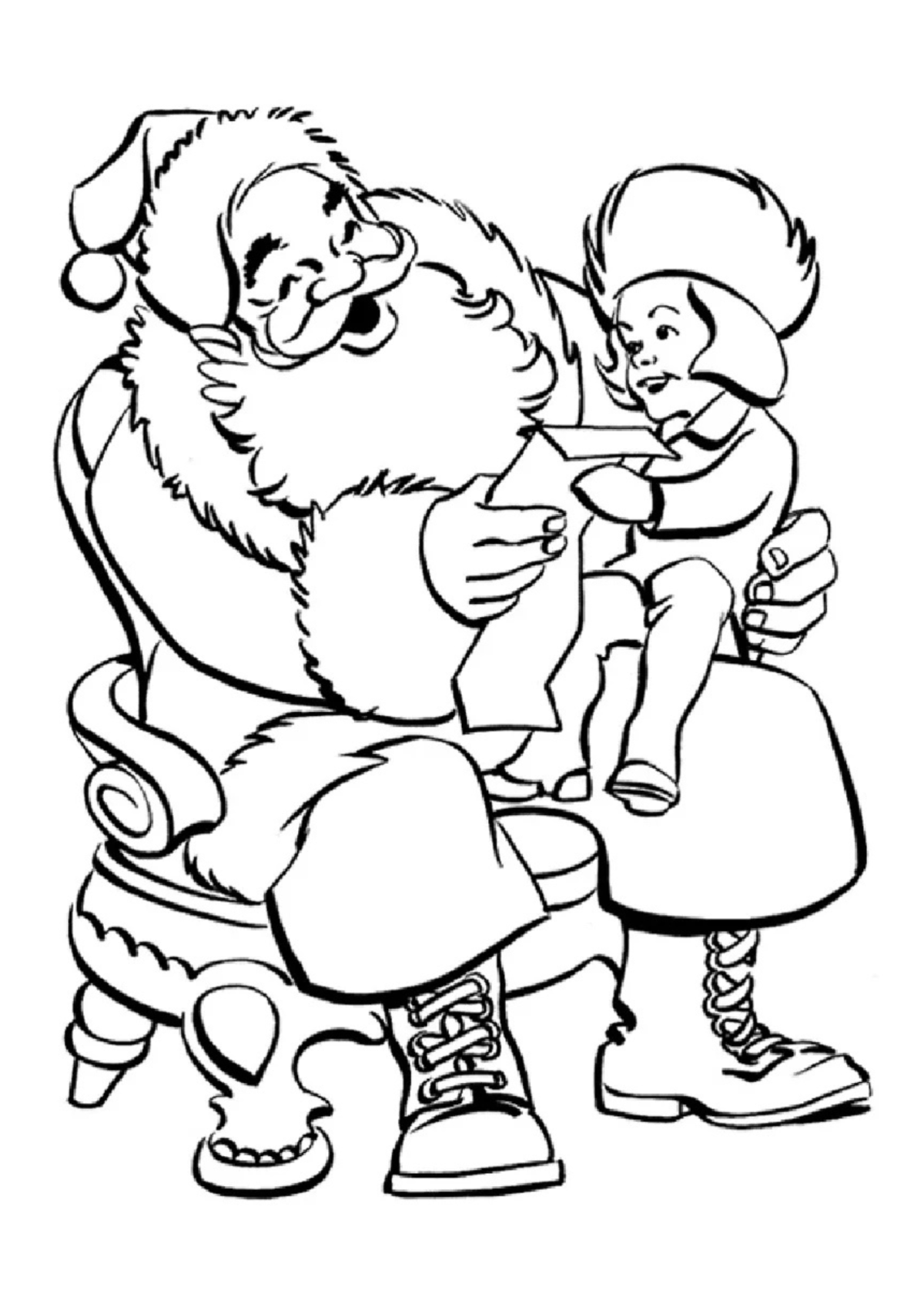 Desenhos para Colorir Papai Noel