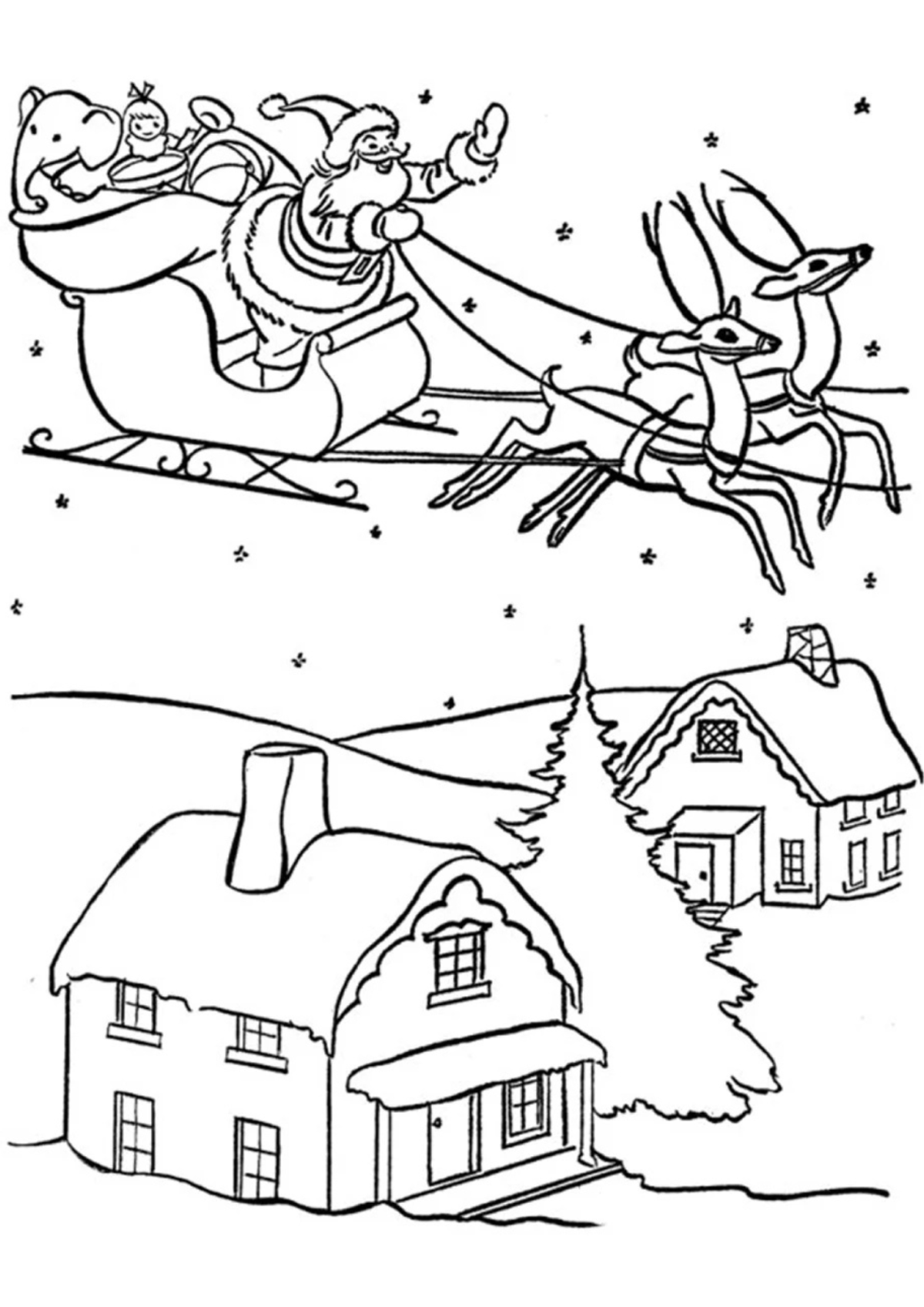 Desenhos para Colorir Papai Noel