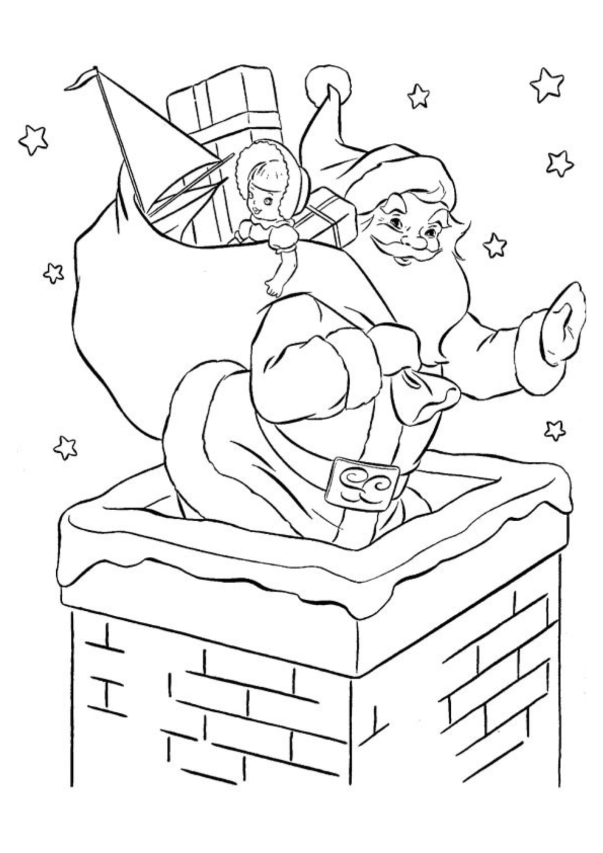 Desenhos para Colorir Papai Noel