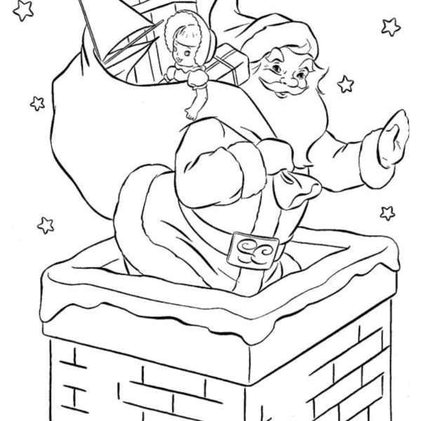Desenhos para Colorir Papai Noel