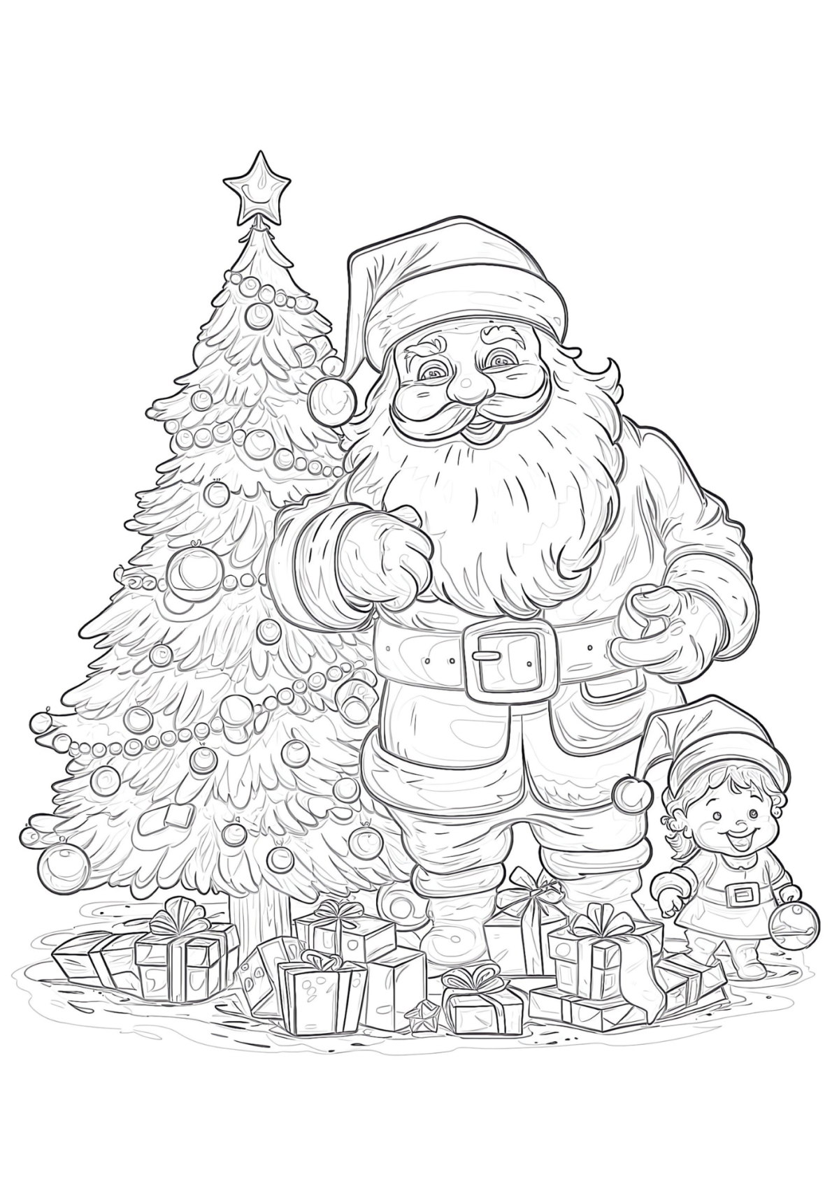 Desenhos para Colorir Papai Noel