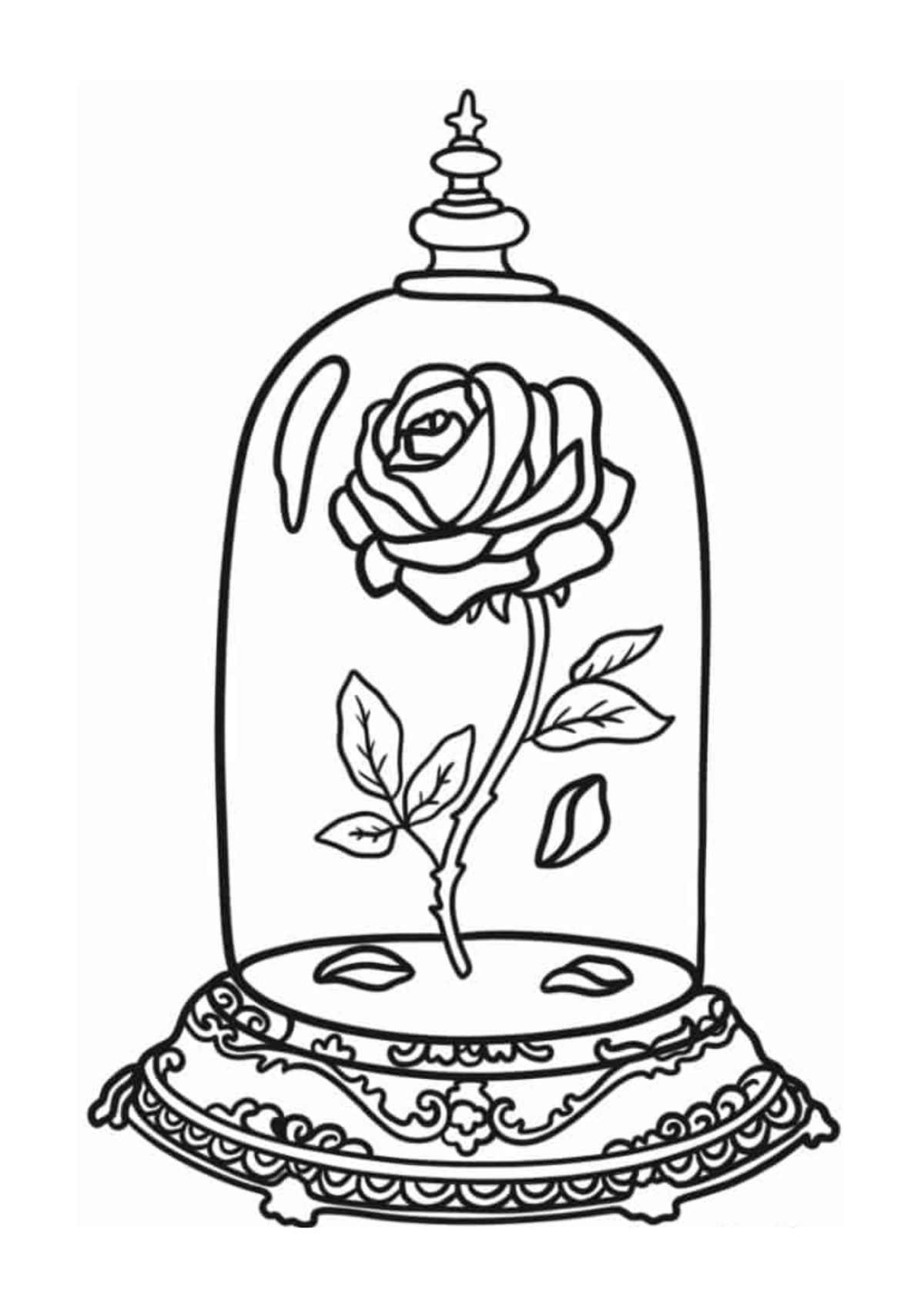 Desenho para Colorir A Bela e a Fera