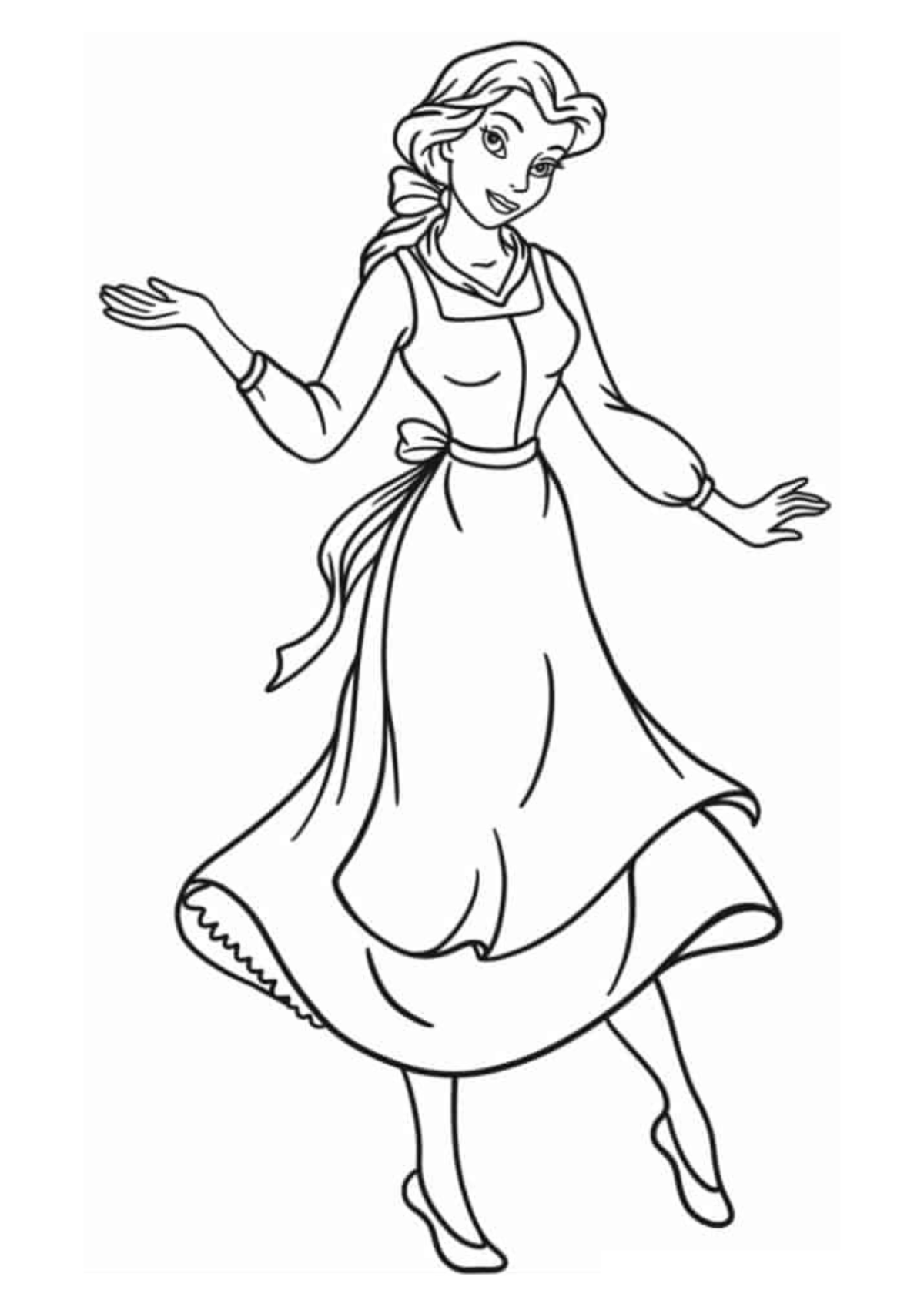 Desenho para Colorir A Bela e a Fera