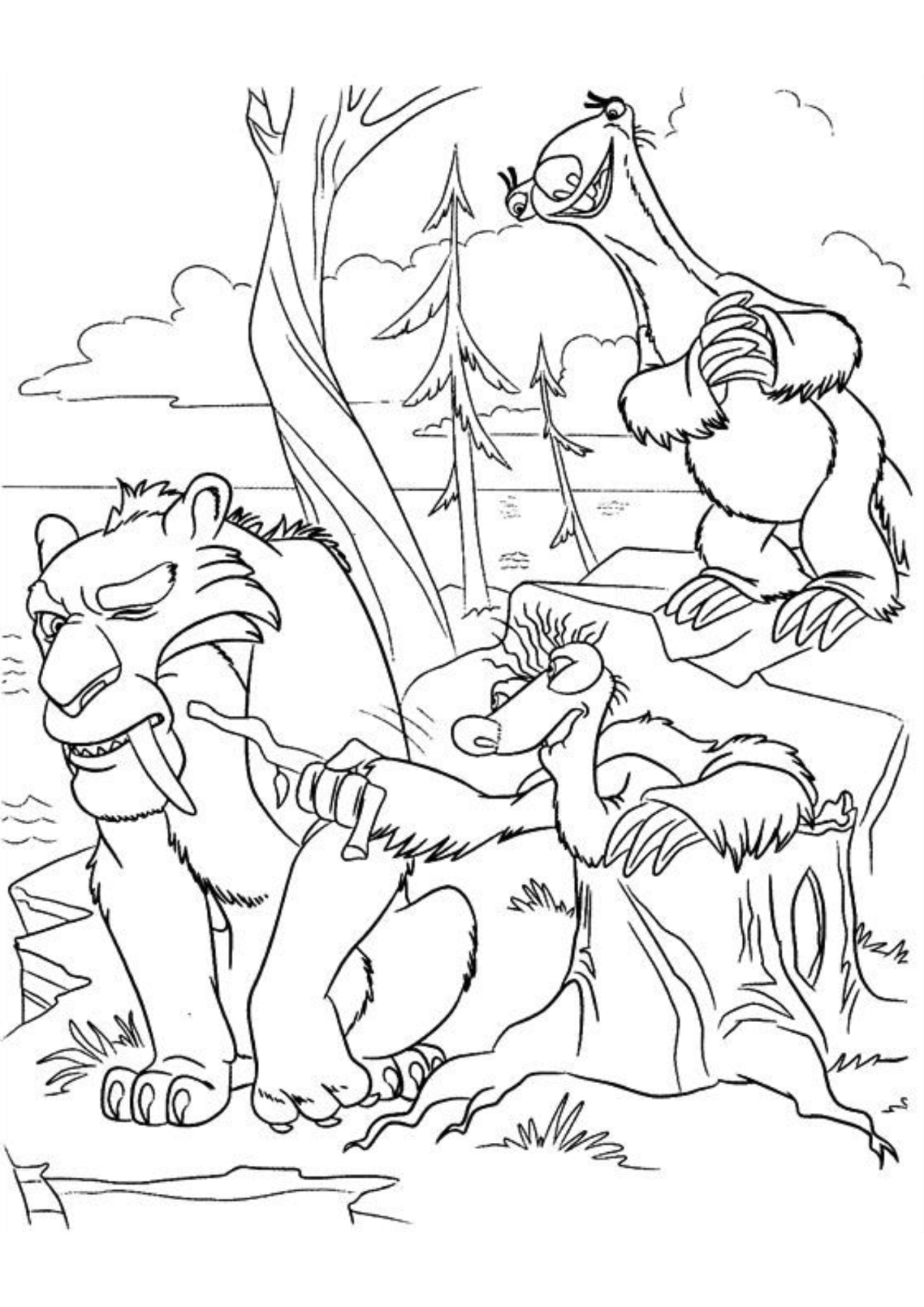 Desenho para Colorir A Era do Gelo