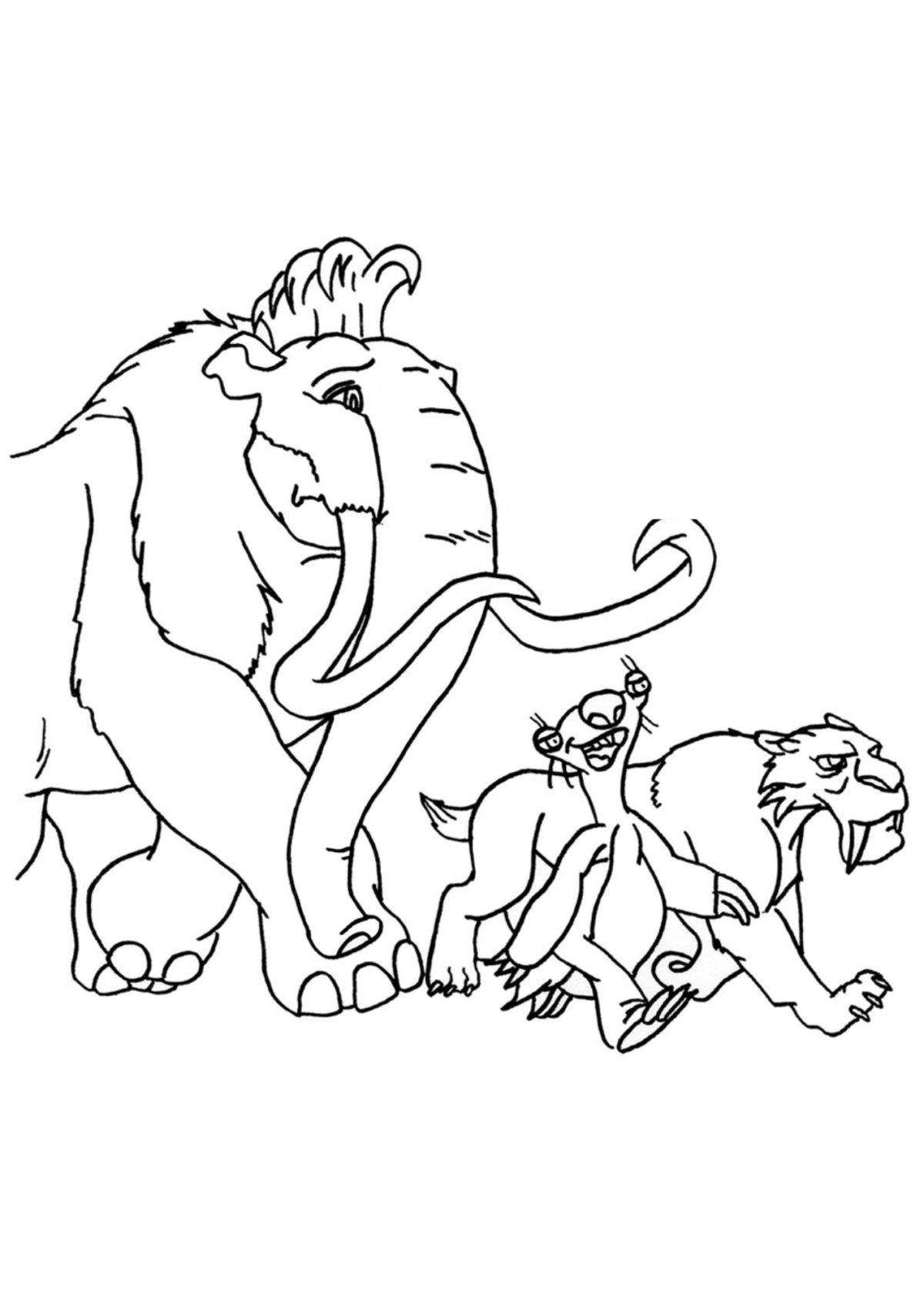 Desenho para Colorir A Era do Gelo