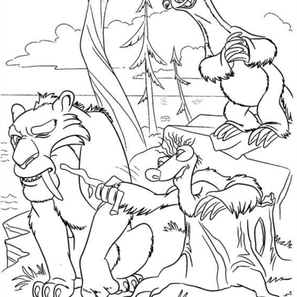 Desenho para Colorir A Era do Gelo