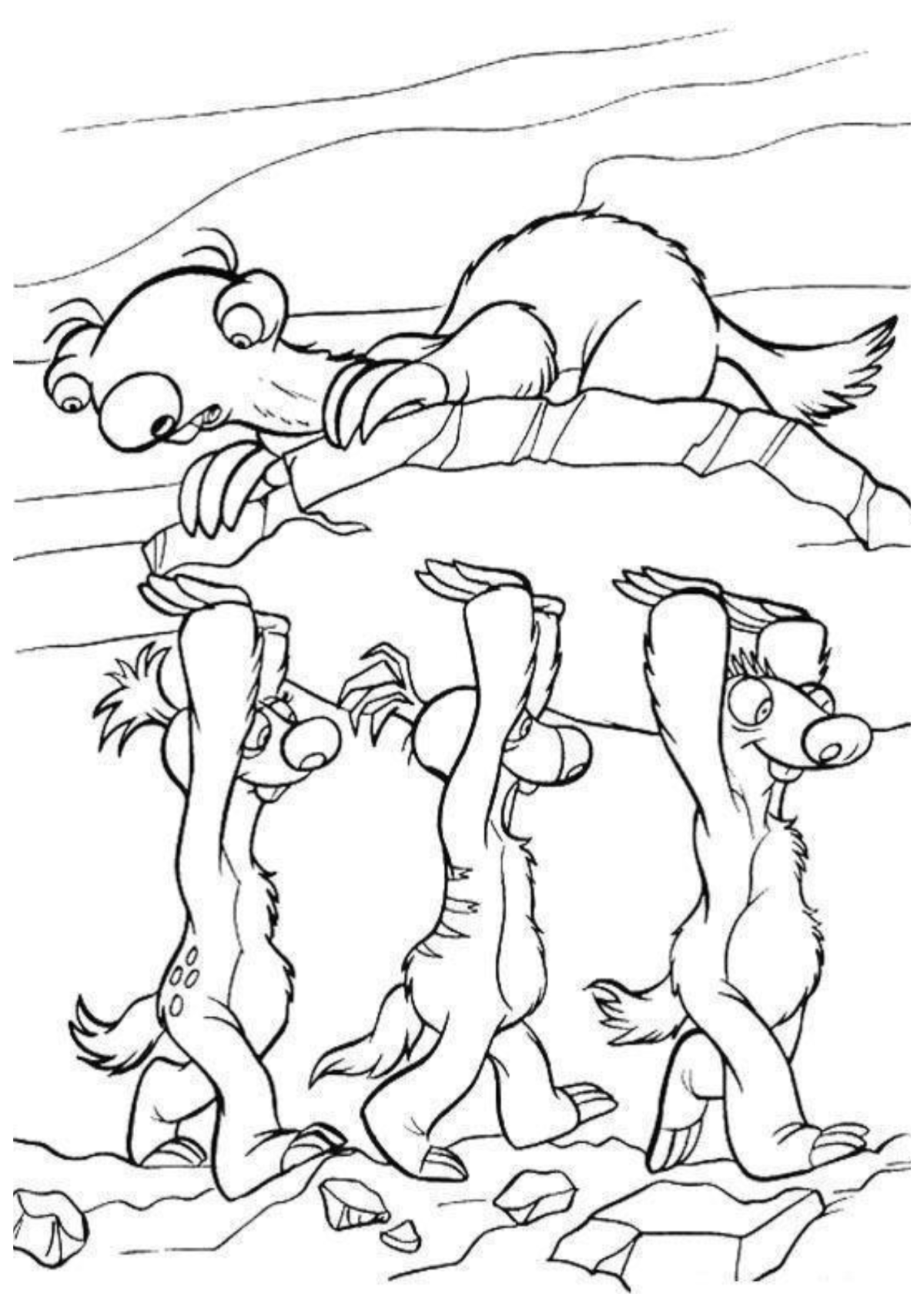 Desenho para Colorir A Era do Gelo