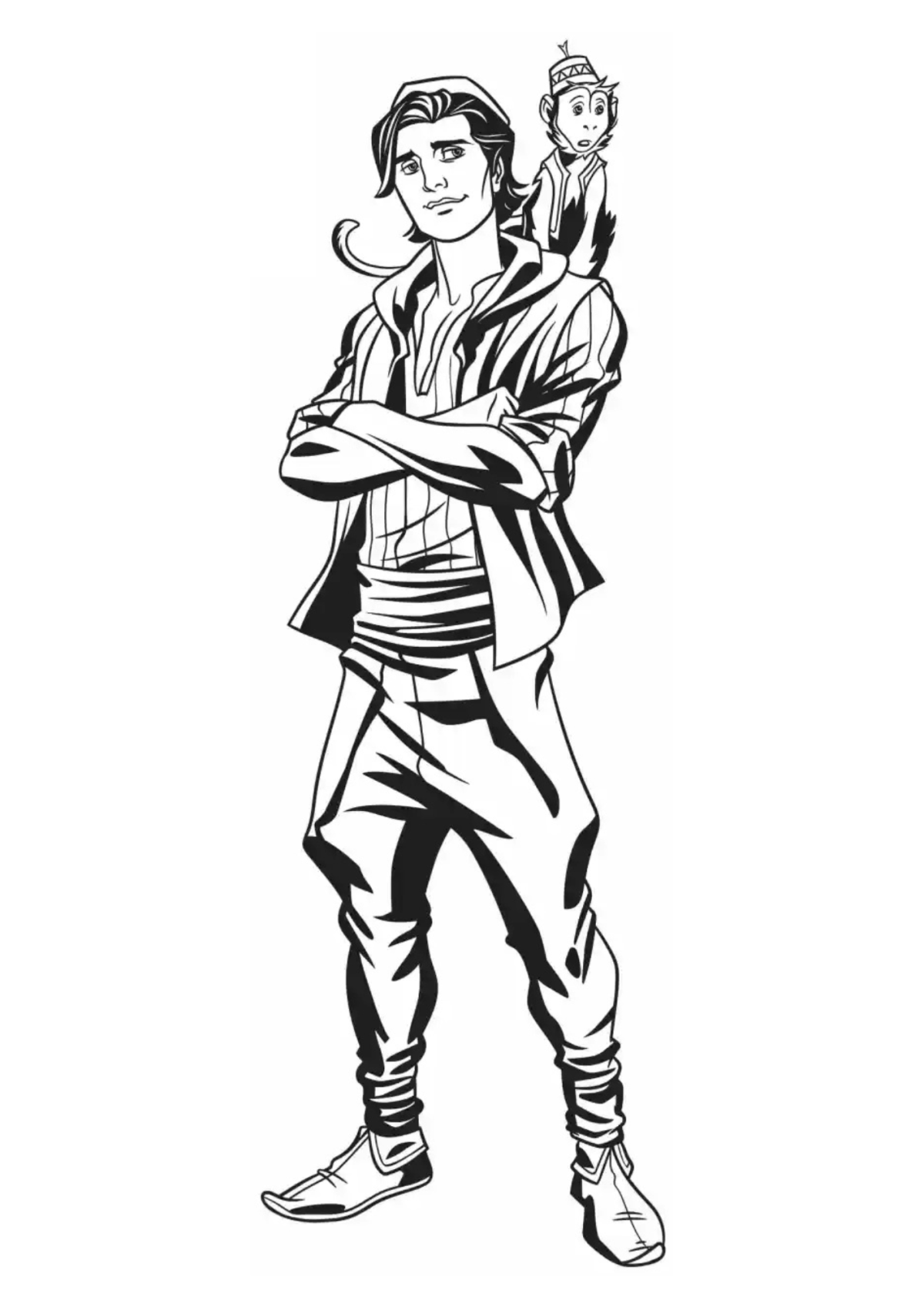 Desenho para Colorir Aladdin