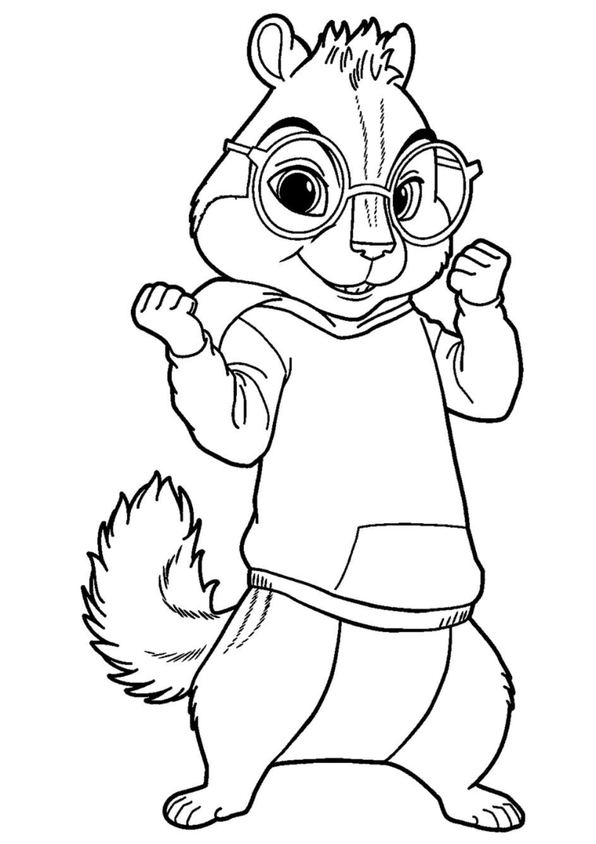 Desenho para Colorir Alvin e os Esquilos