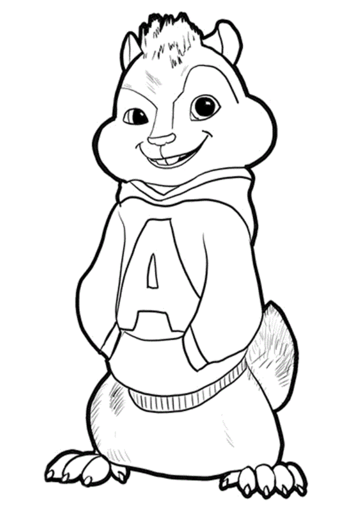 Desenho para Colorir Alvin e os Esquilos