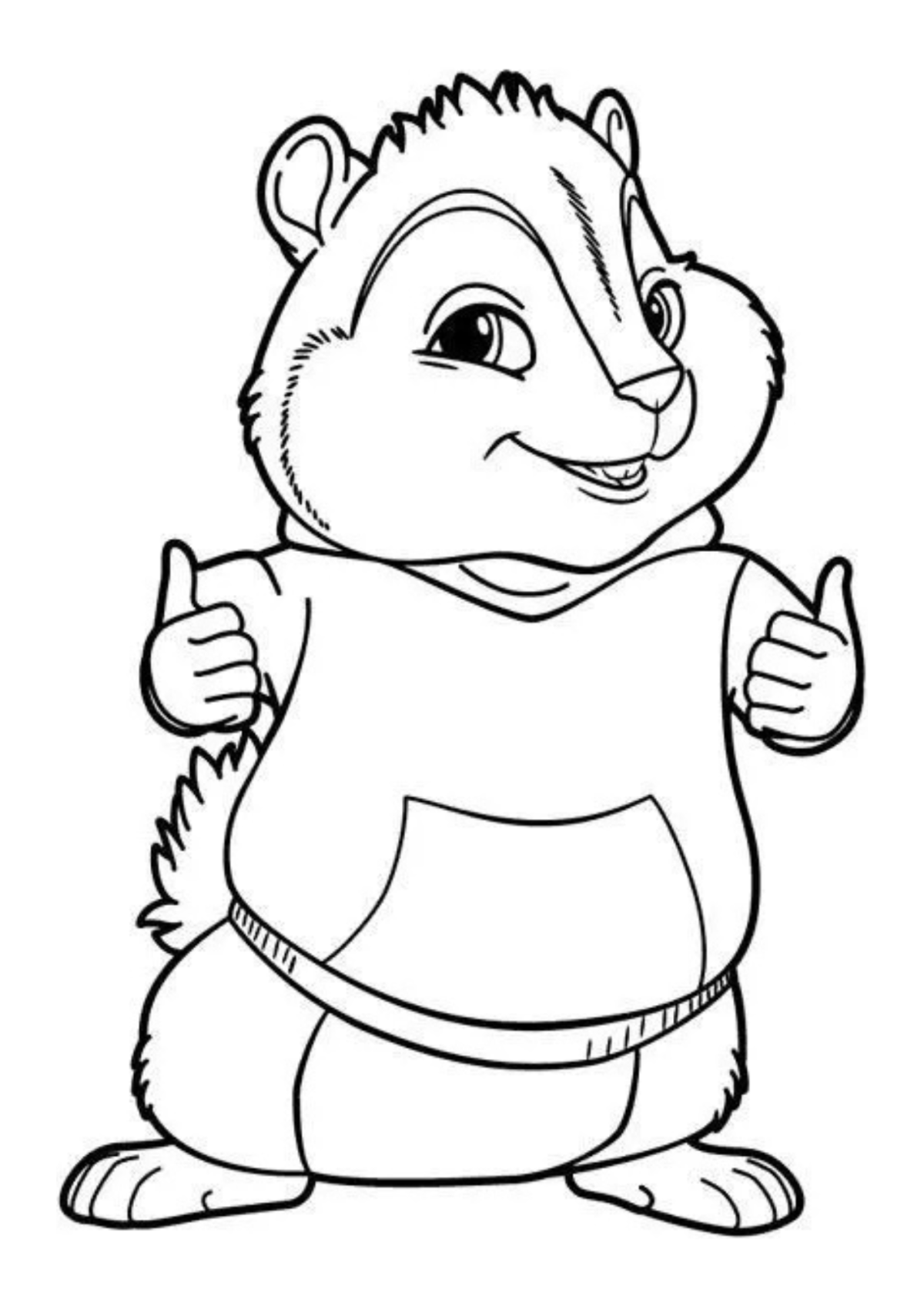 Desenho para Colorir Alvin e os Esquilos