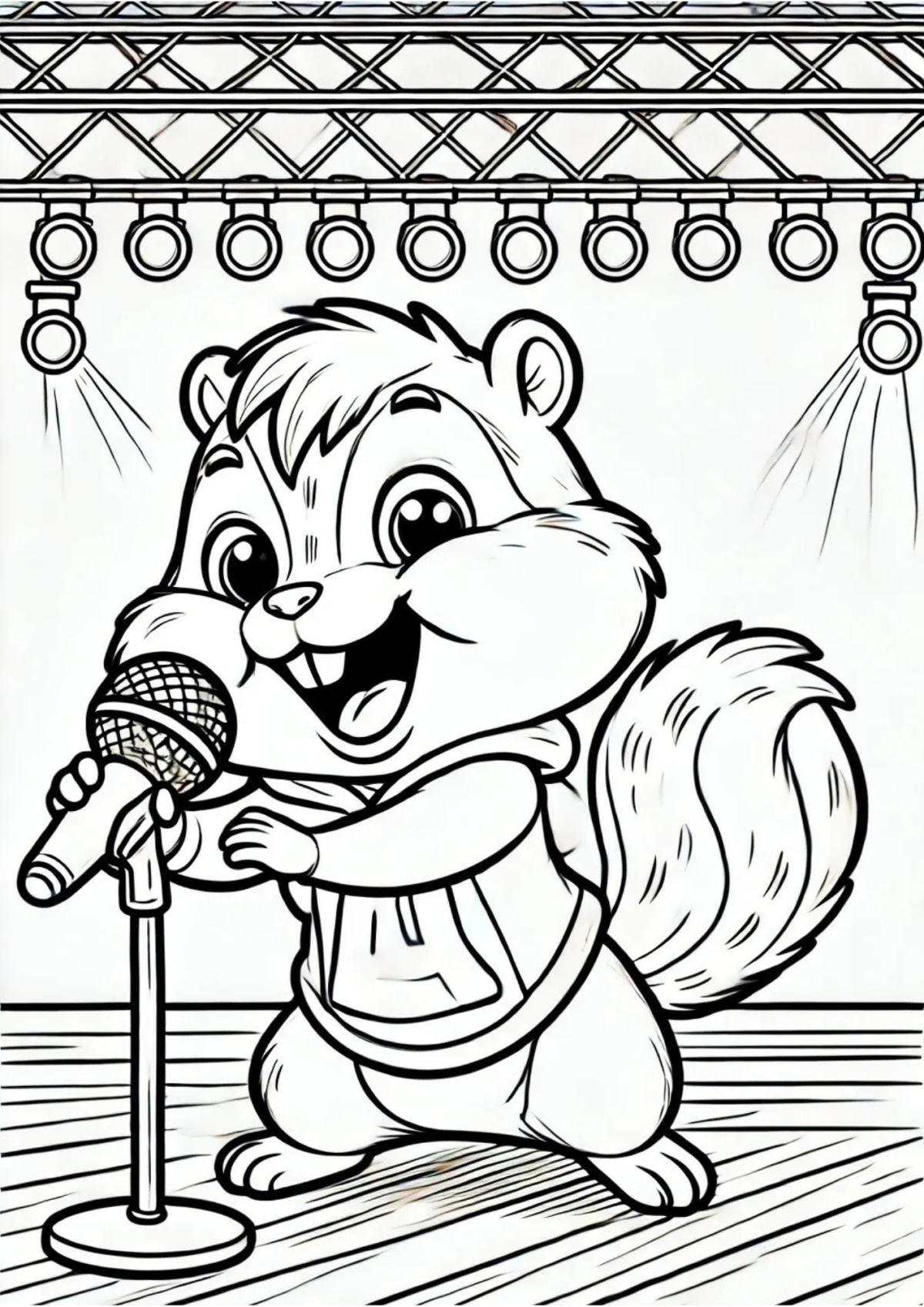 Desenho para Colorir Alvin e os Esquilos