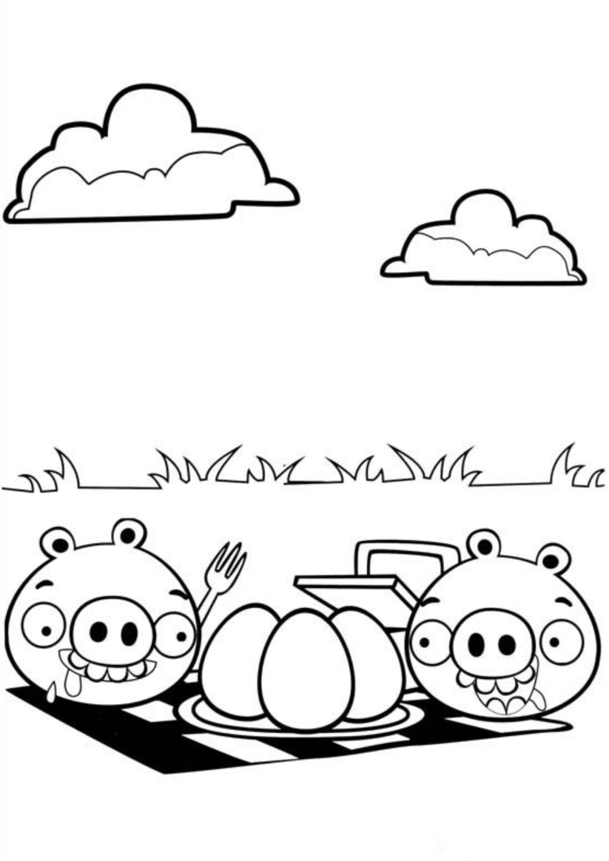 Desenho para Colorir Angry Bird
