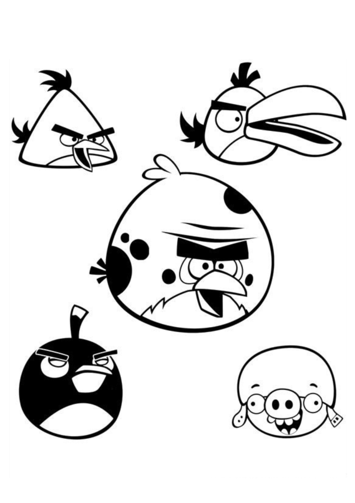 Desenho para Colorir Angry Bird