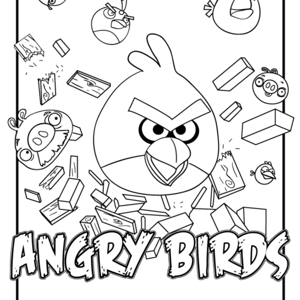 Desenho para Colorir Angry Bird