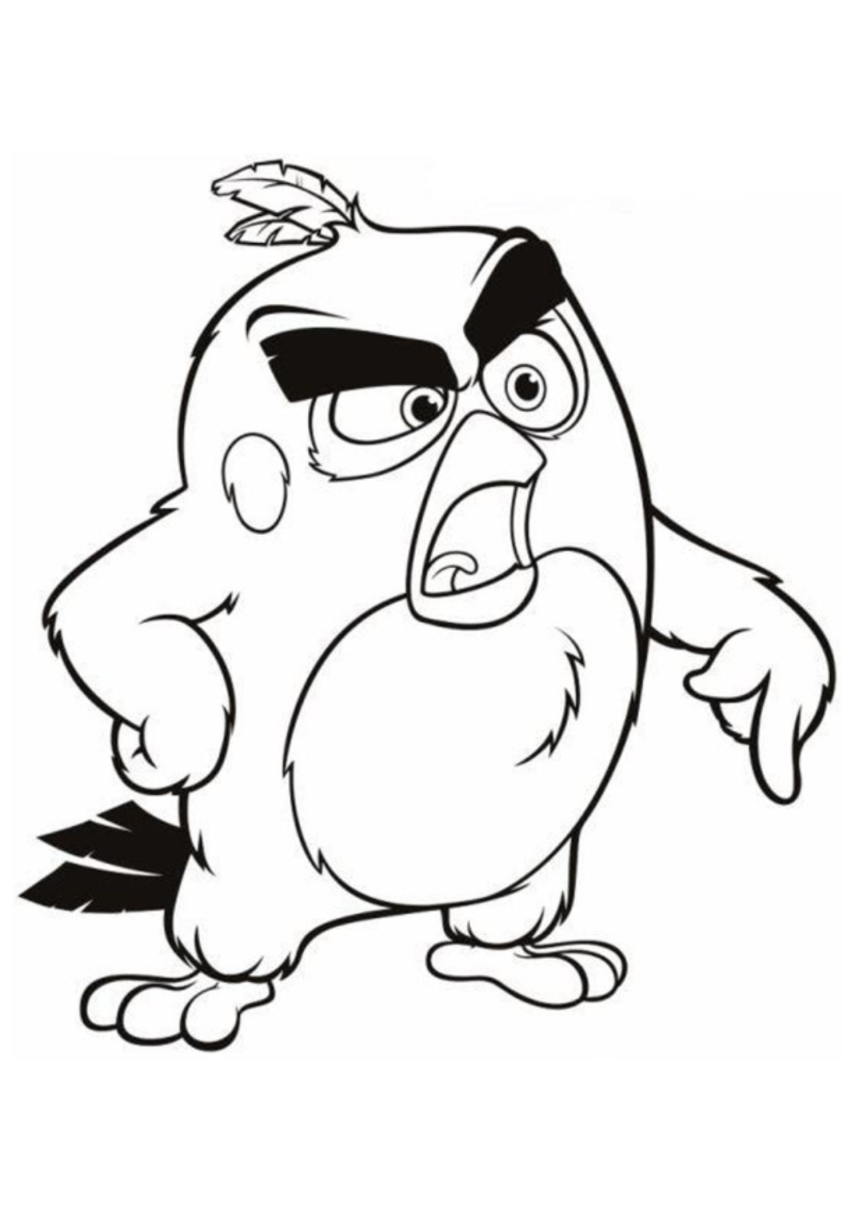 Desenho para Colorir Angry Bird