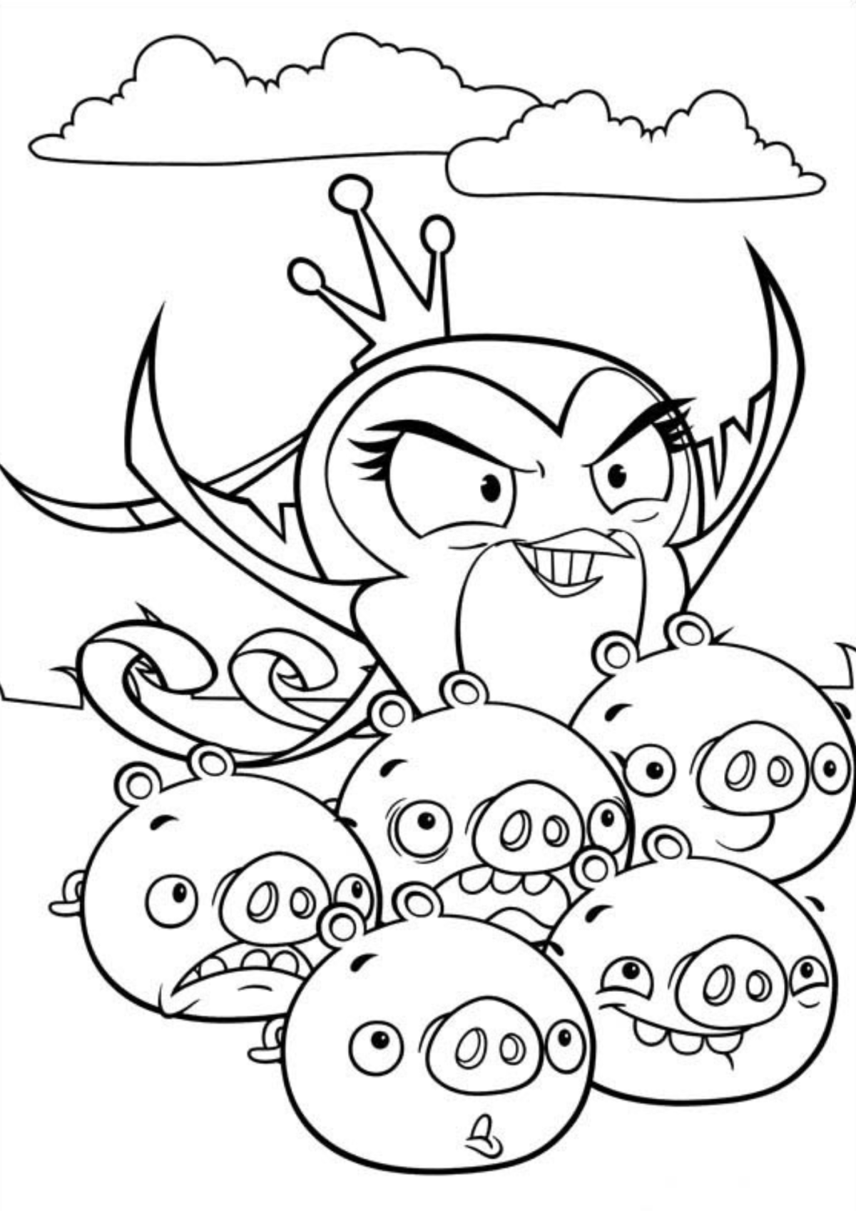 Desenho para Colorir Angry Bird