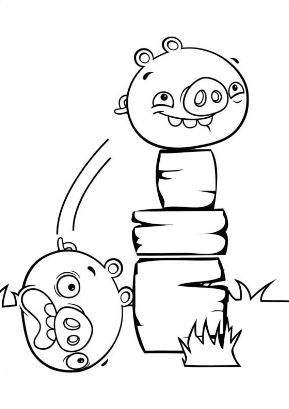Desenho para Colorir Angry Bird