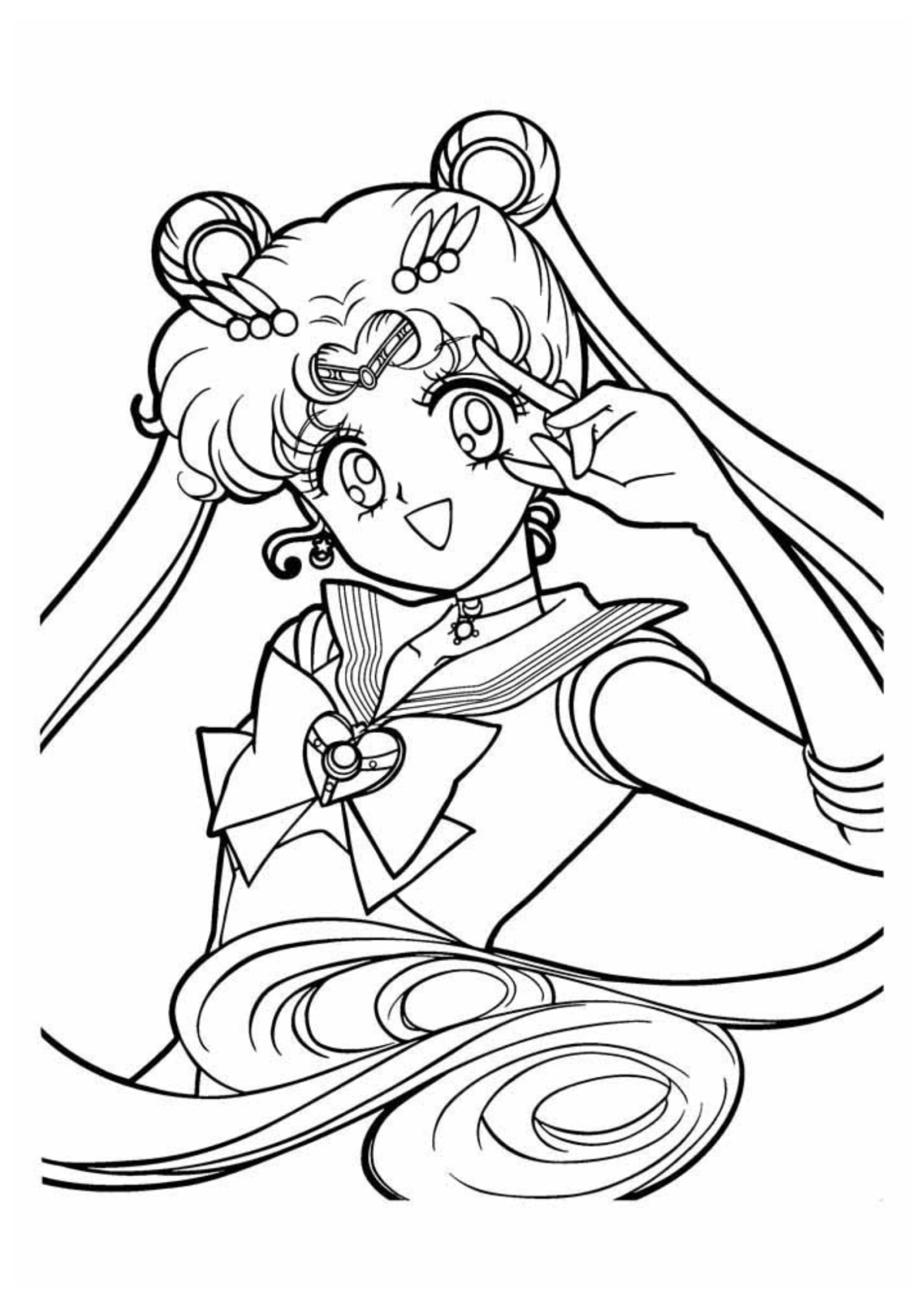 Desenho para Colorir Anime