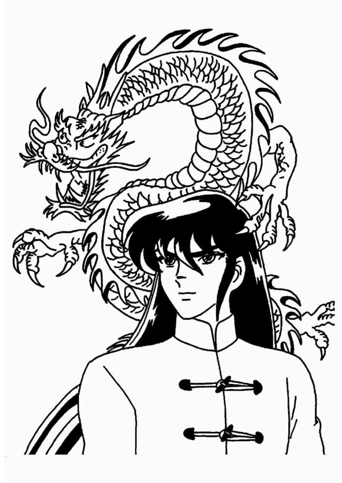 Desenho para Colorir Anime