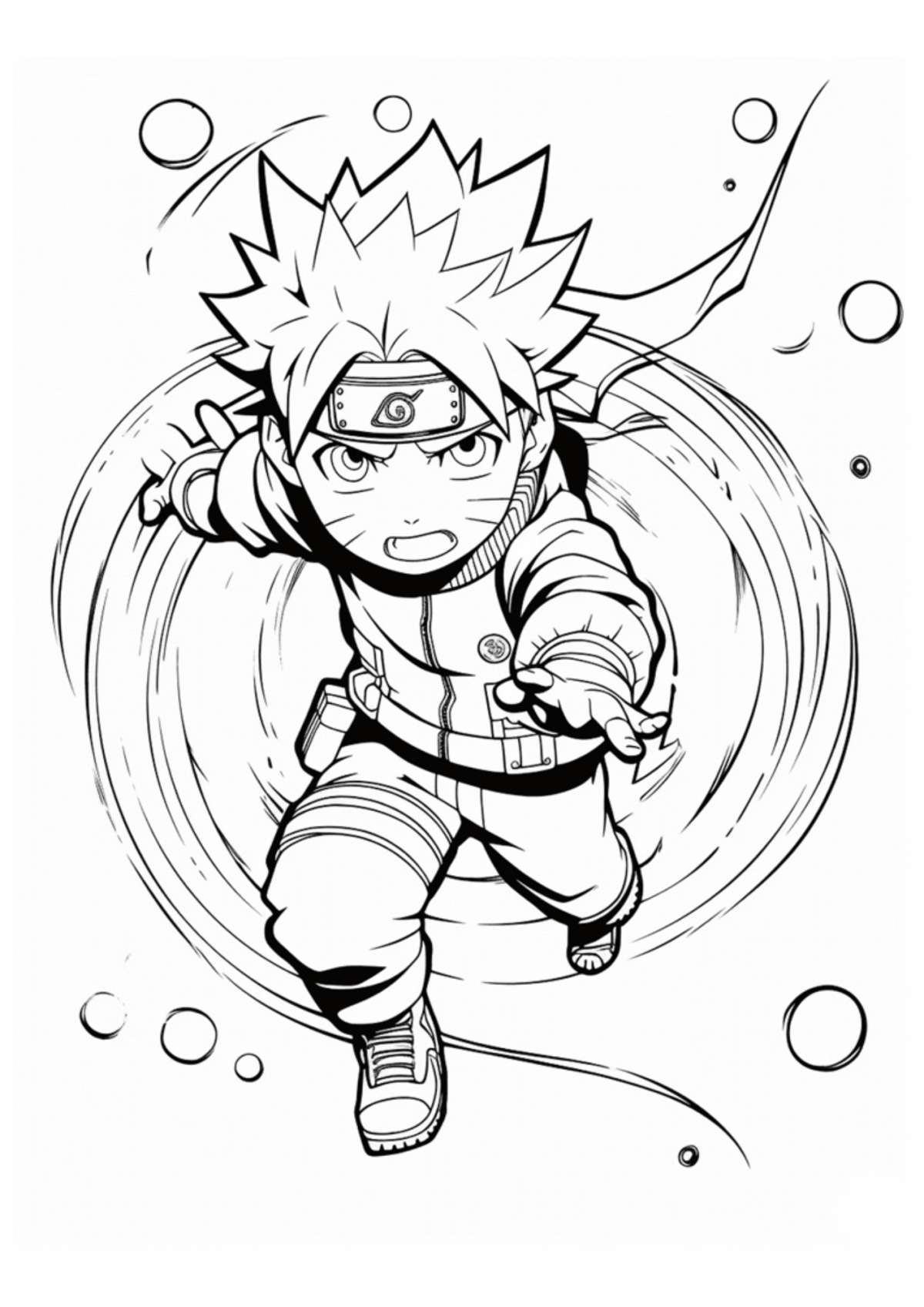 Desenho para Colorir Anime