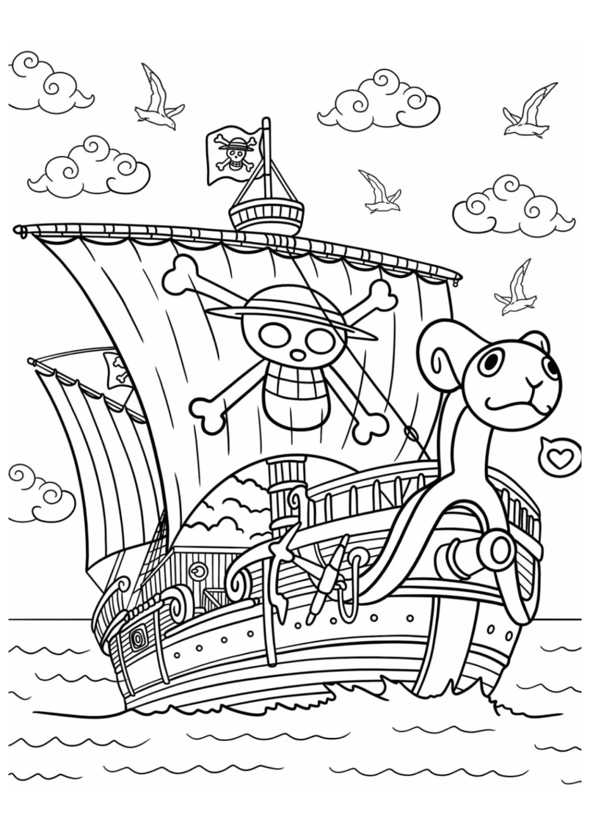 Desenho para Colorir Anime