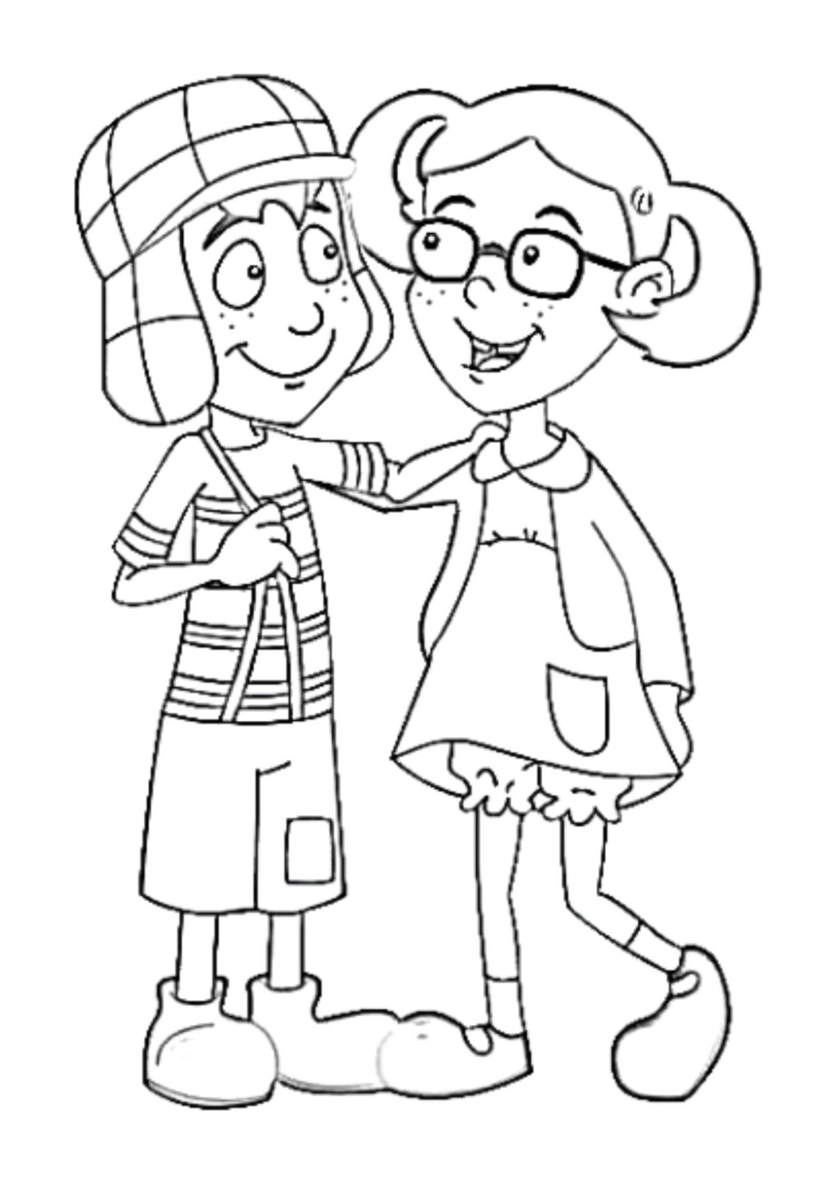 Desenho para Colorir Chaves